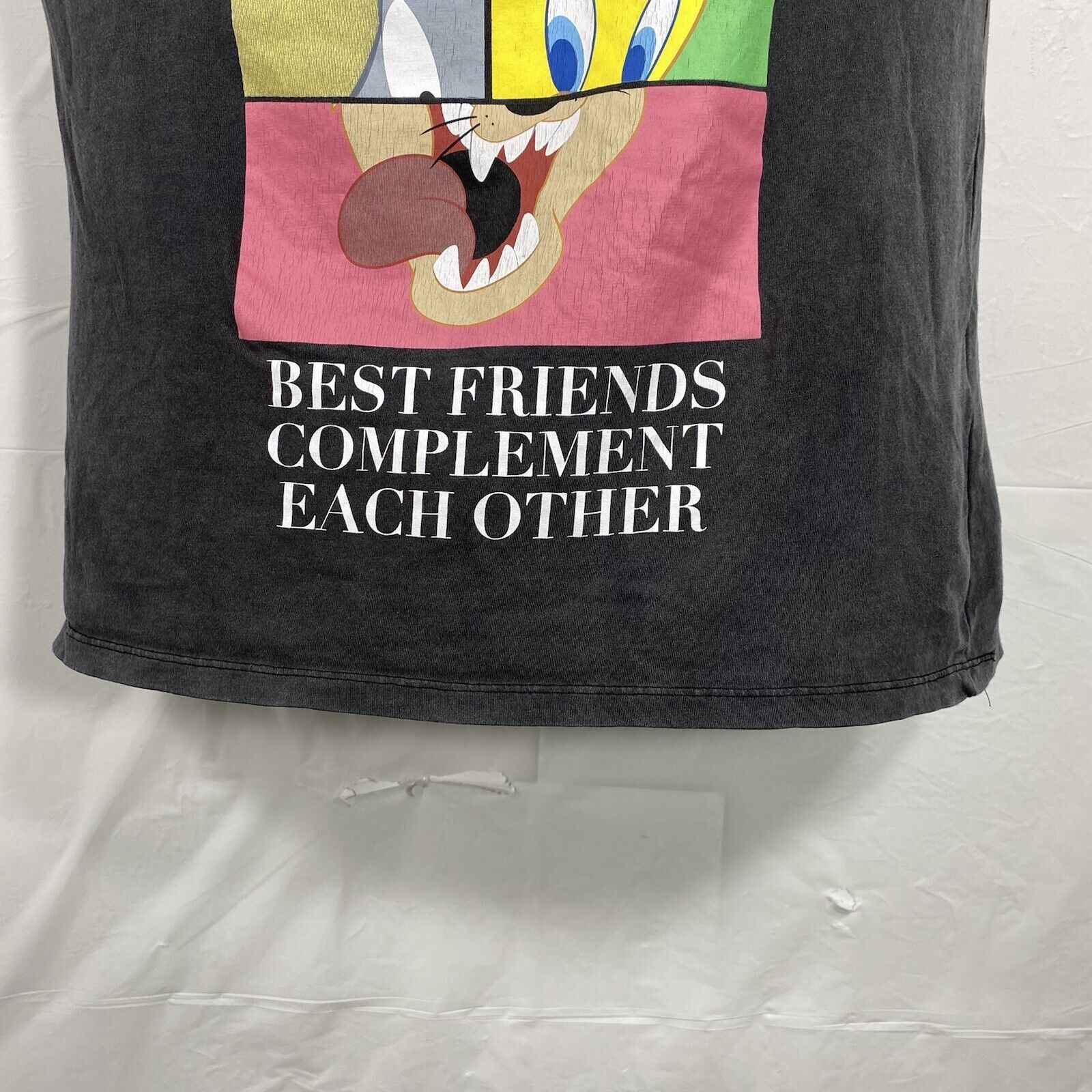 Zara Zara x Looney Tunes Small Best Friends Black Graphic T Shirt Size S / US 4 / IT 40 - 6 Thumbnail