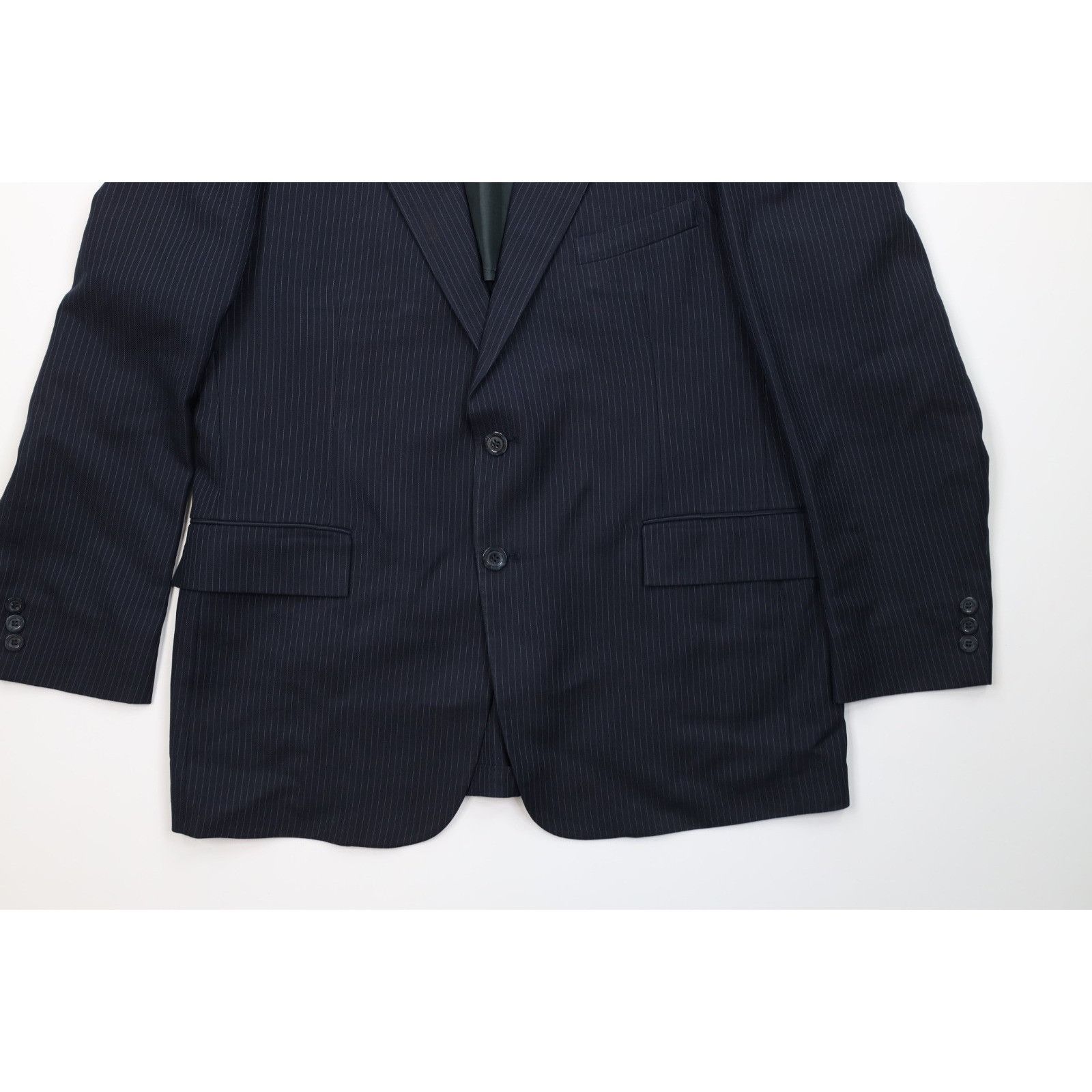 Vintage Vintage 70s Streetwear Distressed 3 Piece Pinstriped Suit Size 44R - 4 Thumbnail
