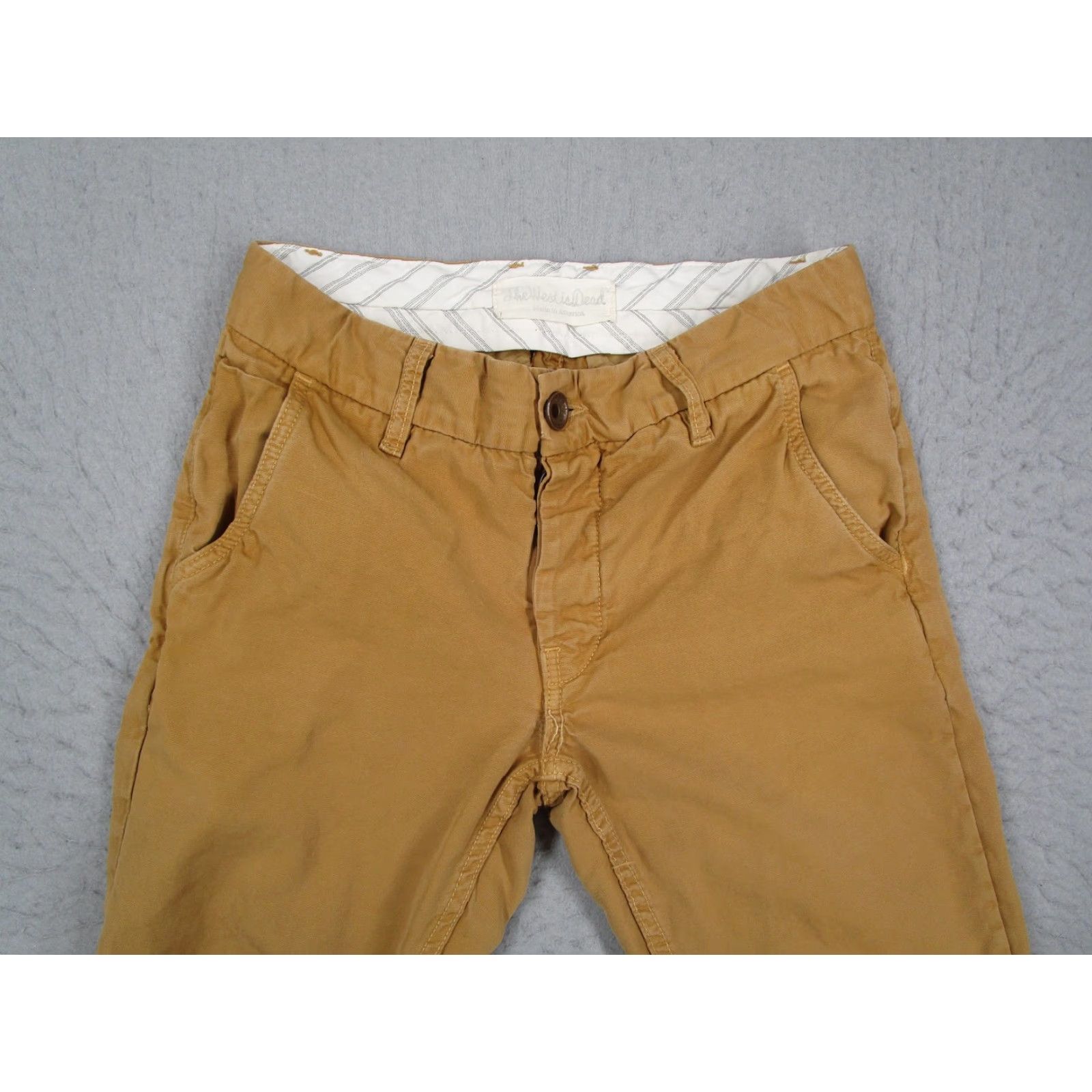The West Is Dead VINTAGE The West is Dead Pants Mens 30x30 Brown Slim Fit Chino Casual Tapered Made USA Size US 30 / EU 46 - 2 Thumbnail