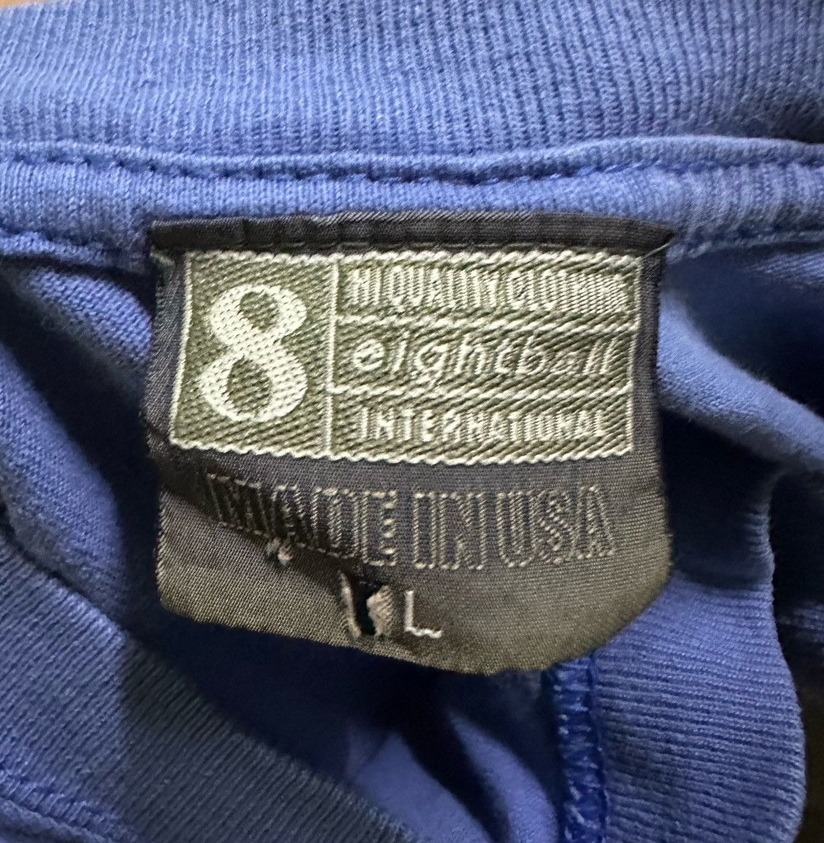 Vintage Vintage 90s Eightball entertinment corporation blue tee L Size US L / EU 52-54 / 3 - 8 Thumbnail