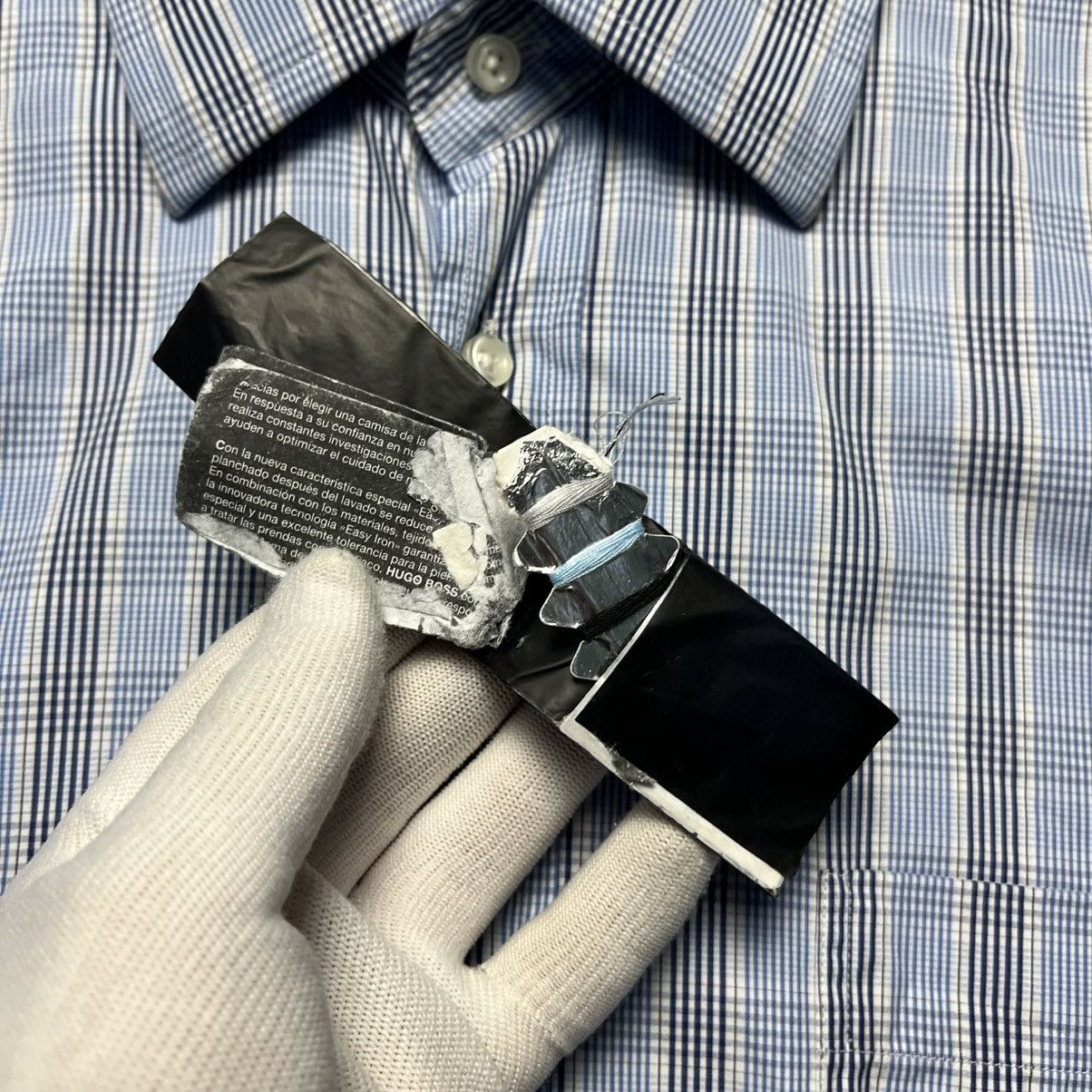 Designer × Hugo Boss Hugo Boss Checkered Shirt Long Sleeve Button Up Luxury Size US XL / EU 56 / 4 - 6 Thumbnail