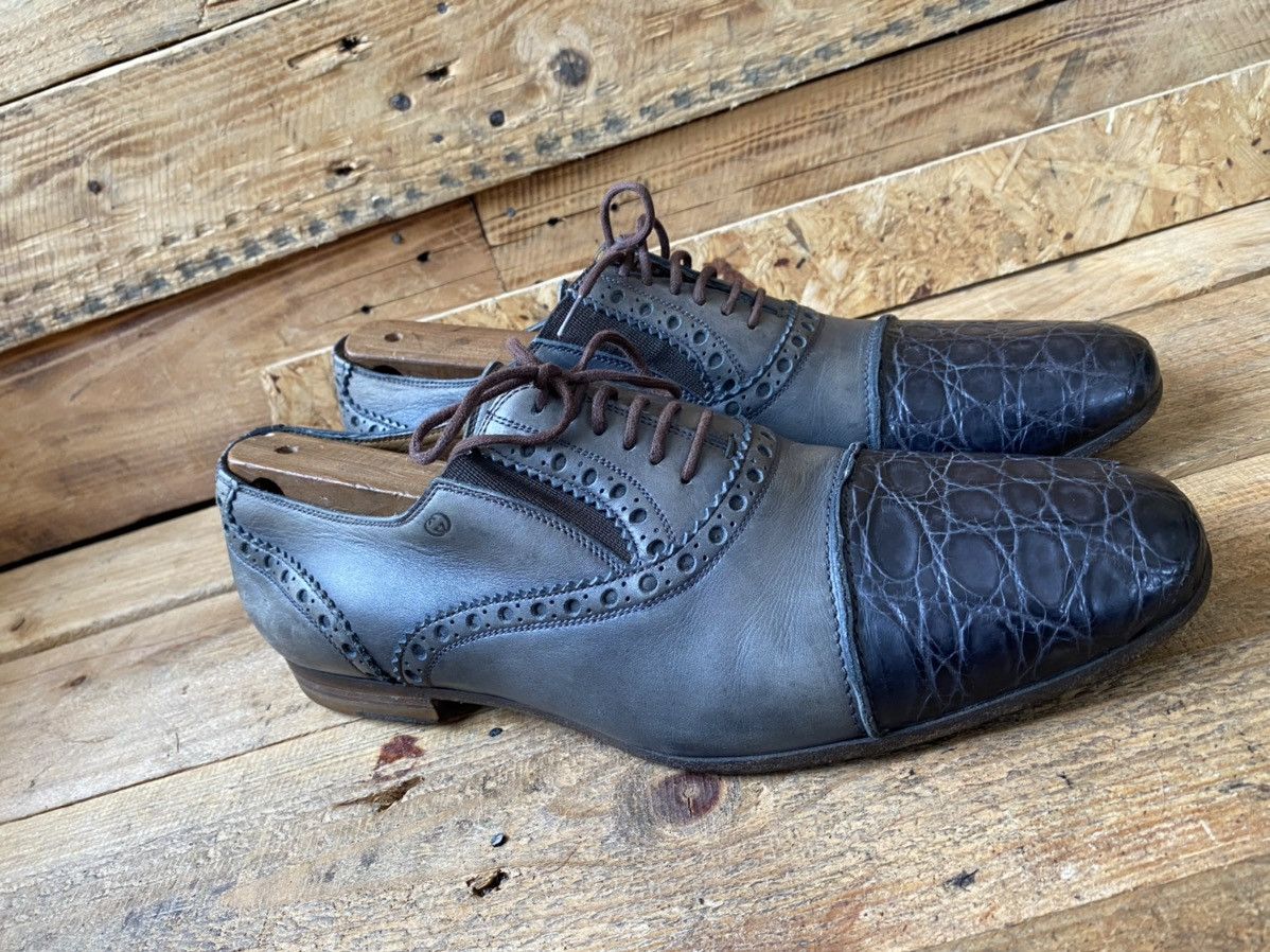 Designer × Gucci Gucci exotic crocodile skin oxford leather shoes sz 41 Size US 8 / EU 41 - 8 Thumbnail