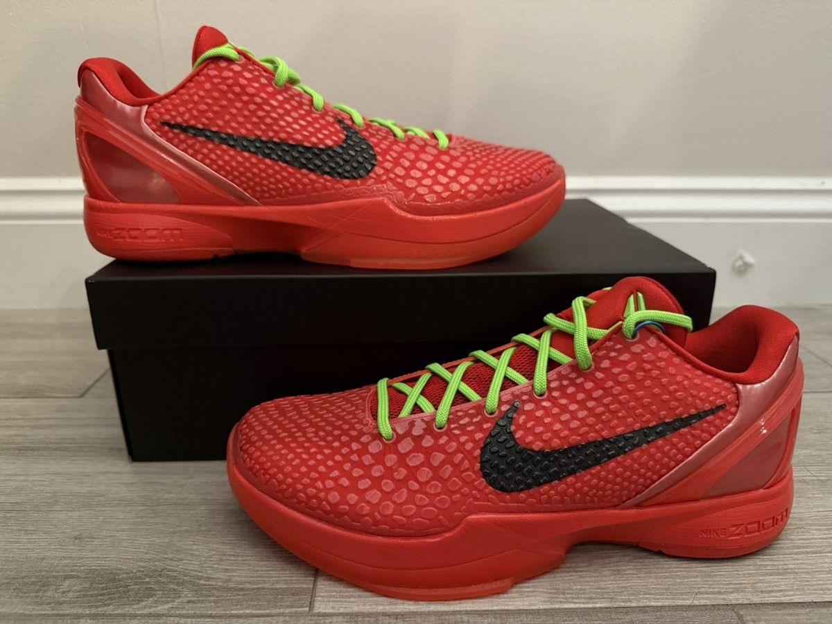 Nike Nike Zoom Kobe 6 Protro Reverse Grinch Crimson Black Sz 11 Size US 11 / EU 44 - 1 Thumbnail
