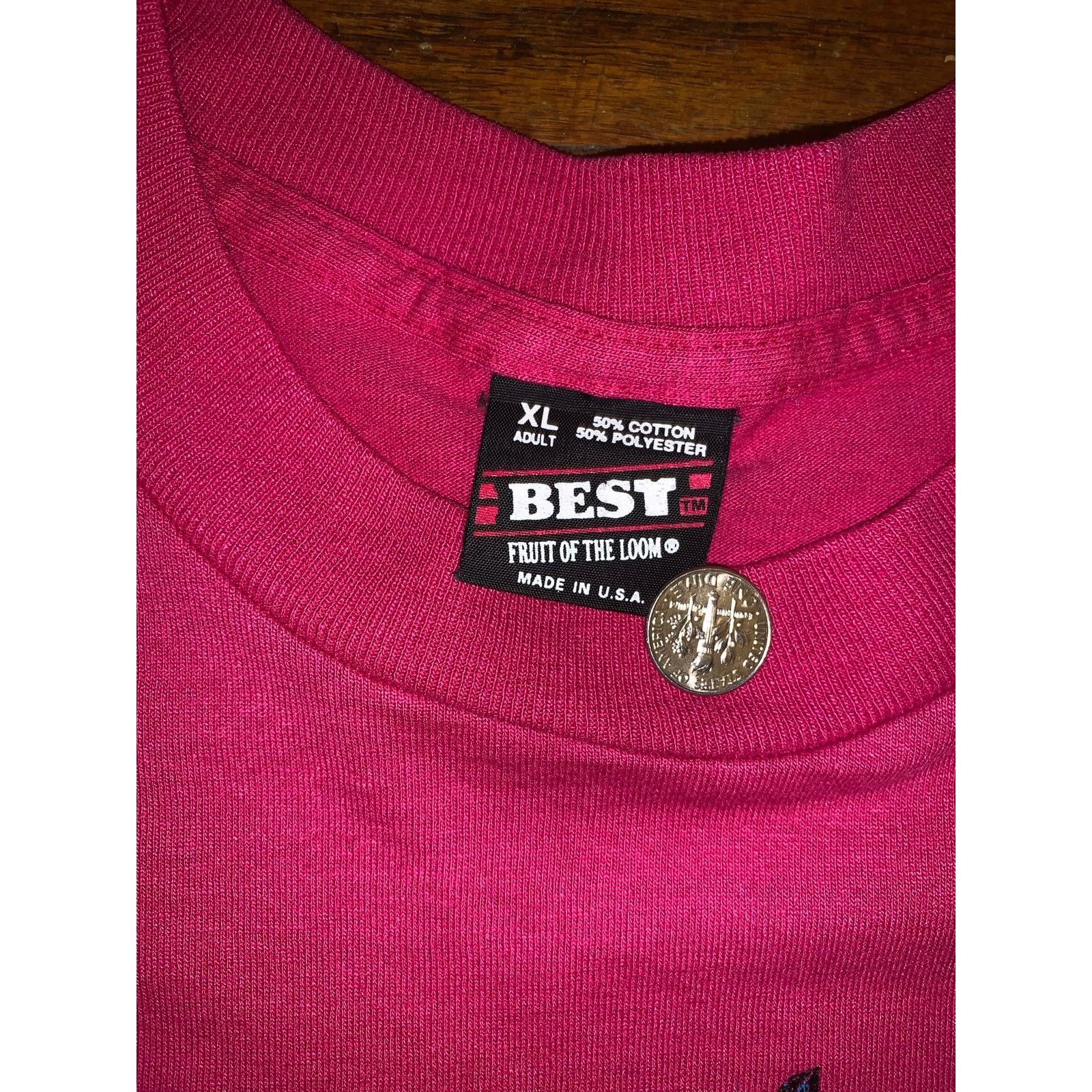 Fruit Of The Loom × Other × Vintage 90s Native American Horse T Shirt Pink Single Stitch L USA Size US XL / EU 56 / 4 - 5 Thumbnail