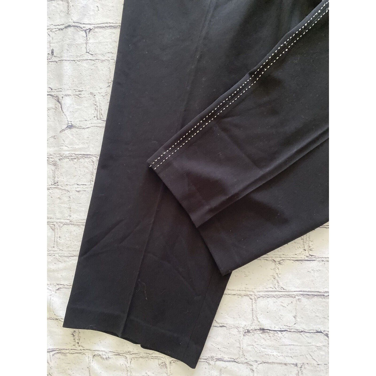 Designer Grace Dane Lewis Black White Stitching Dress Pants SZ18 Size 36" / US 14 / IT 50 - 14 Thumbnail