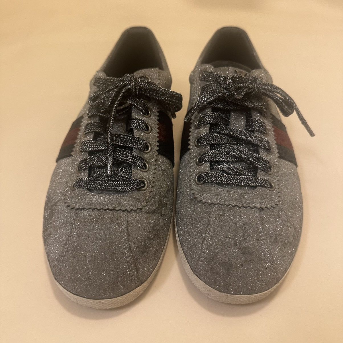 Gucci Gucci Silver Glitter Sparkle Crystal Sneakers 8 9.5 10 9 Size US 9.5 / EU 42-43 - 3 Thumbnail