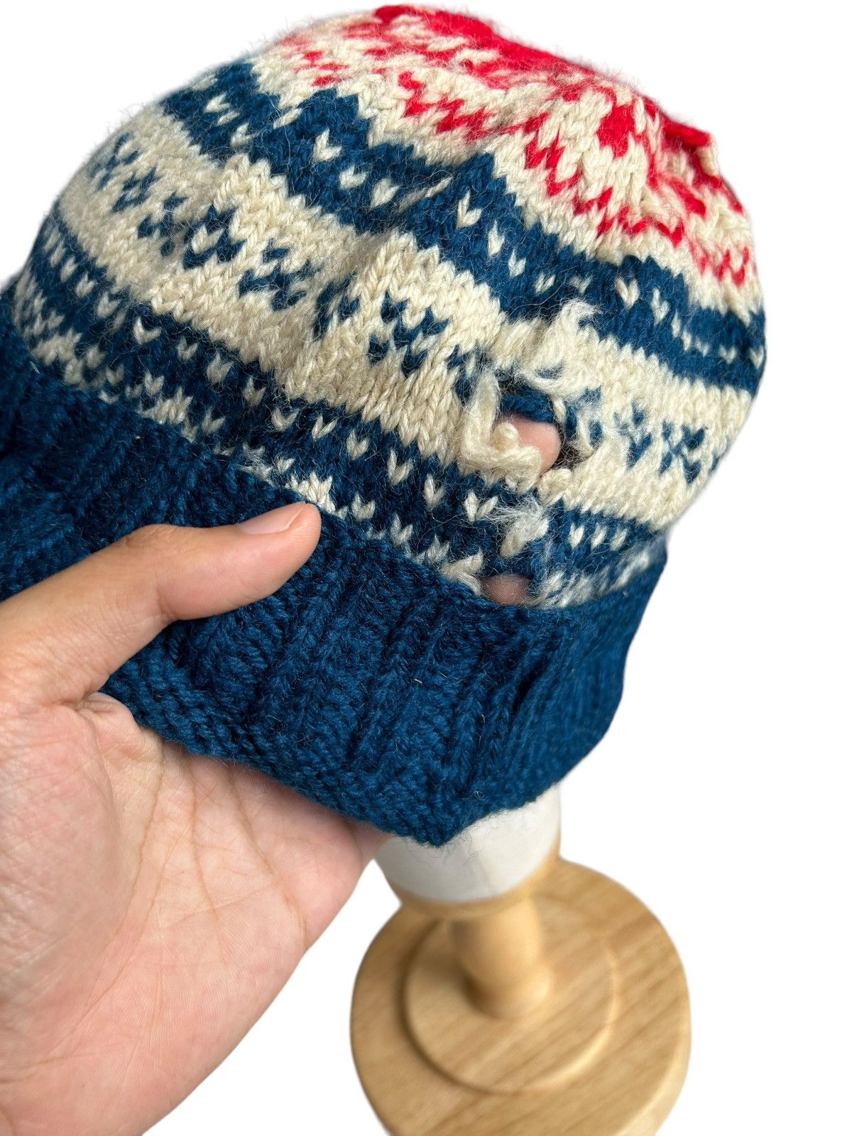 Japanese Brand Crochet Knitted Multicolour Beanie Hats Size ONE SIZE - 5 Thumbnail