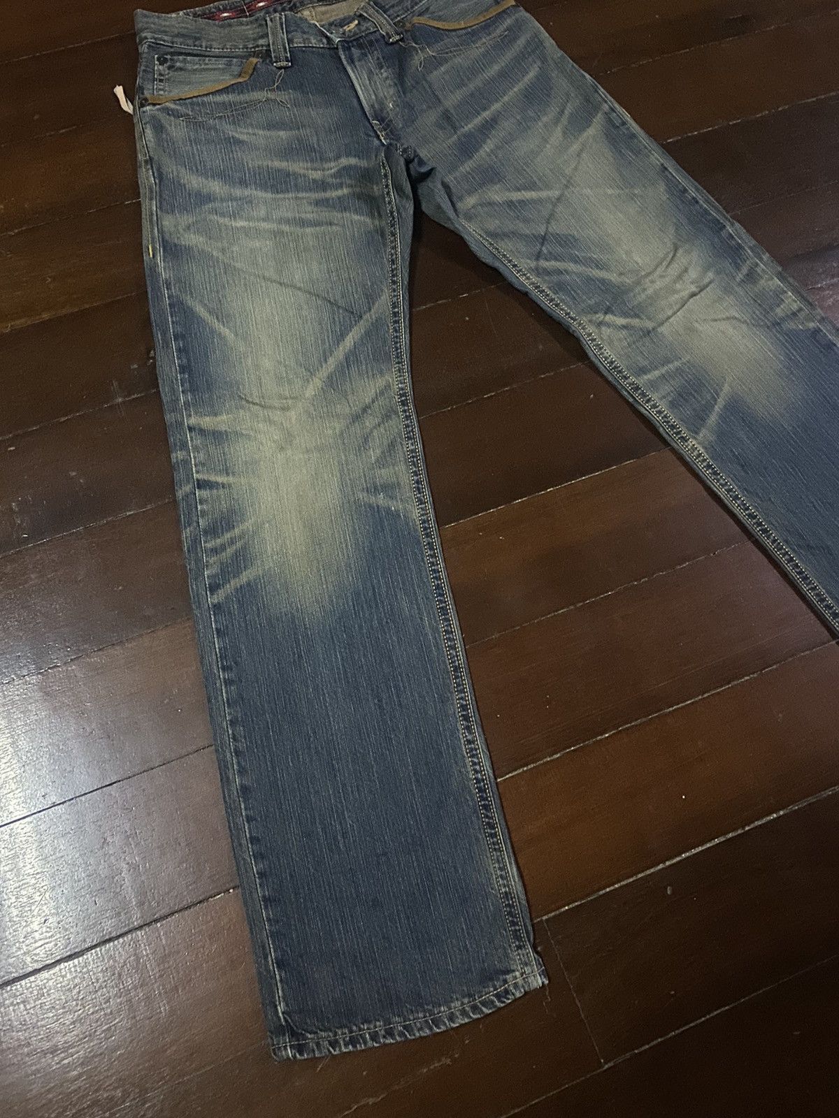 Edwin Fire 🔥 EDWIN EXCLUSIVE VINTAGE dirty mud wash Size US 34 / EU 50 - 5 Thumbnail