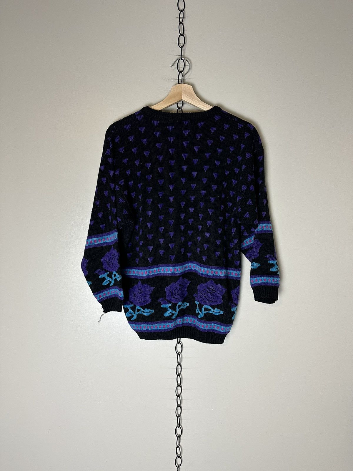 Vintage Vintage Floral Wrap Around Sweater Medium Size M / US 6-8 / IT 42-44 - 2 Thumbnail