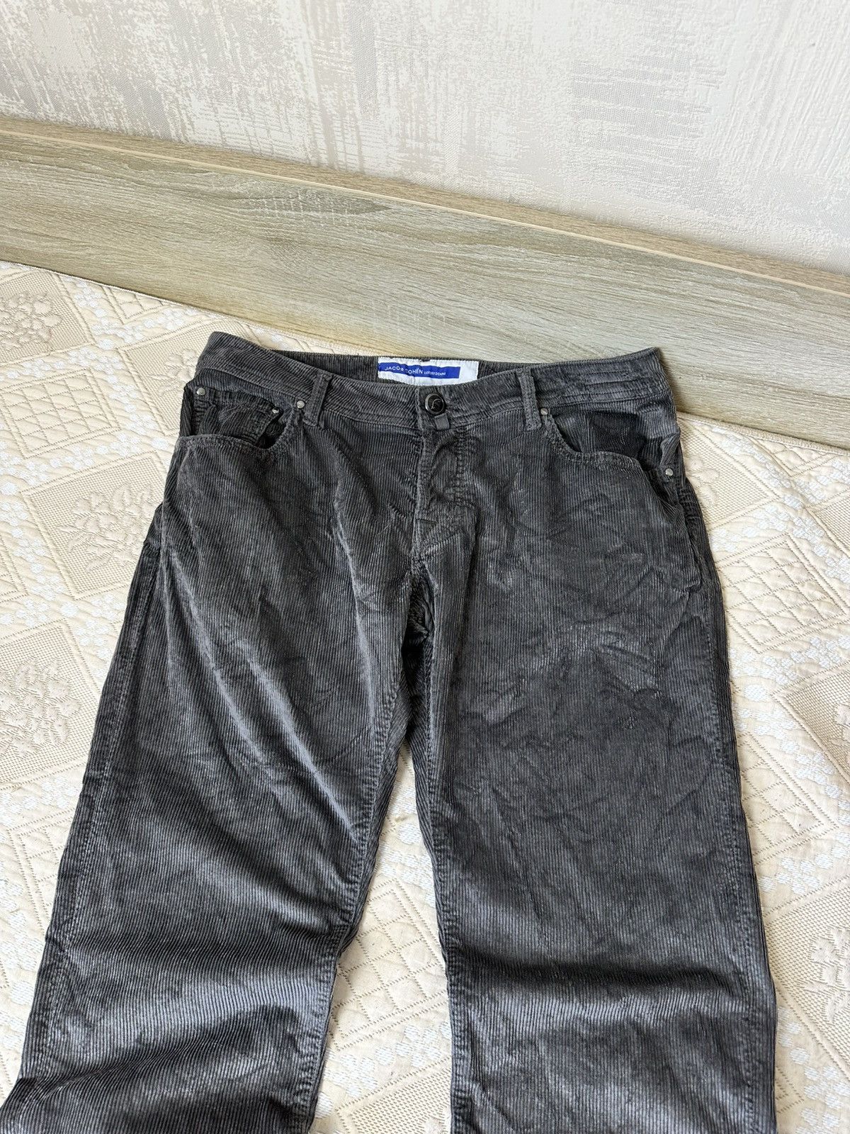Jacob Cohen 🔥 Jacob Cohen Nick Slim Corduroy Trousers Pants Velvet Size US 35 - 3 Thumbnail