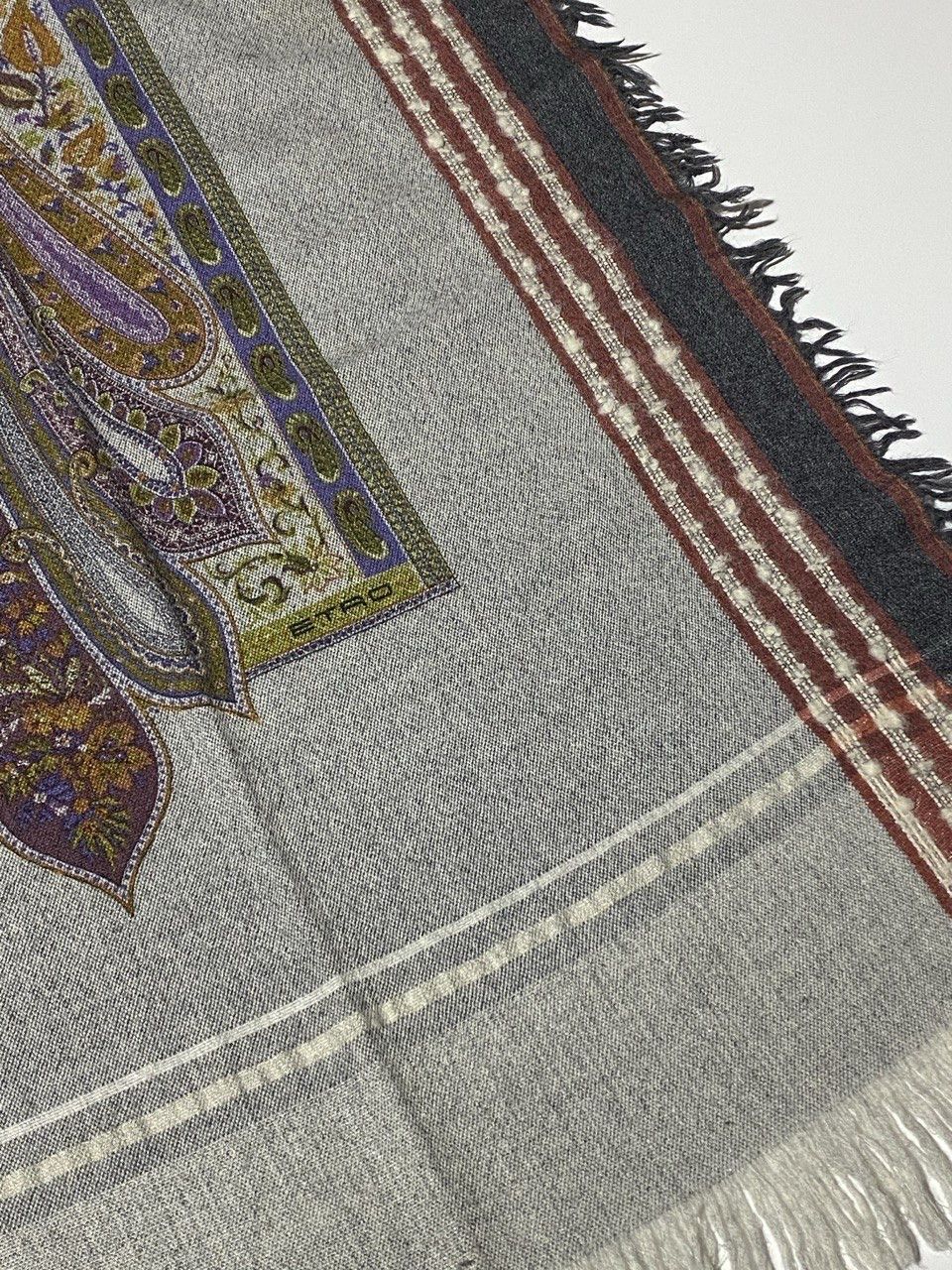 Etro Etro Milano Paisley Scarf Wool Cashmere Silk Size ONE SIZE - 1 Thumbnail