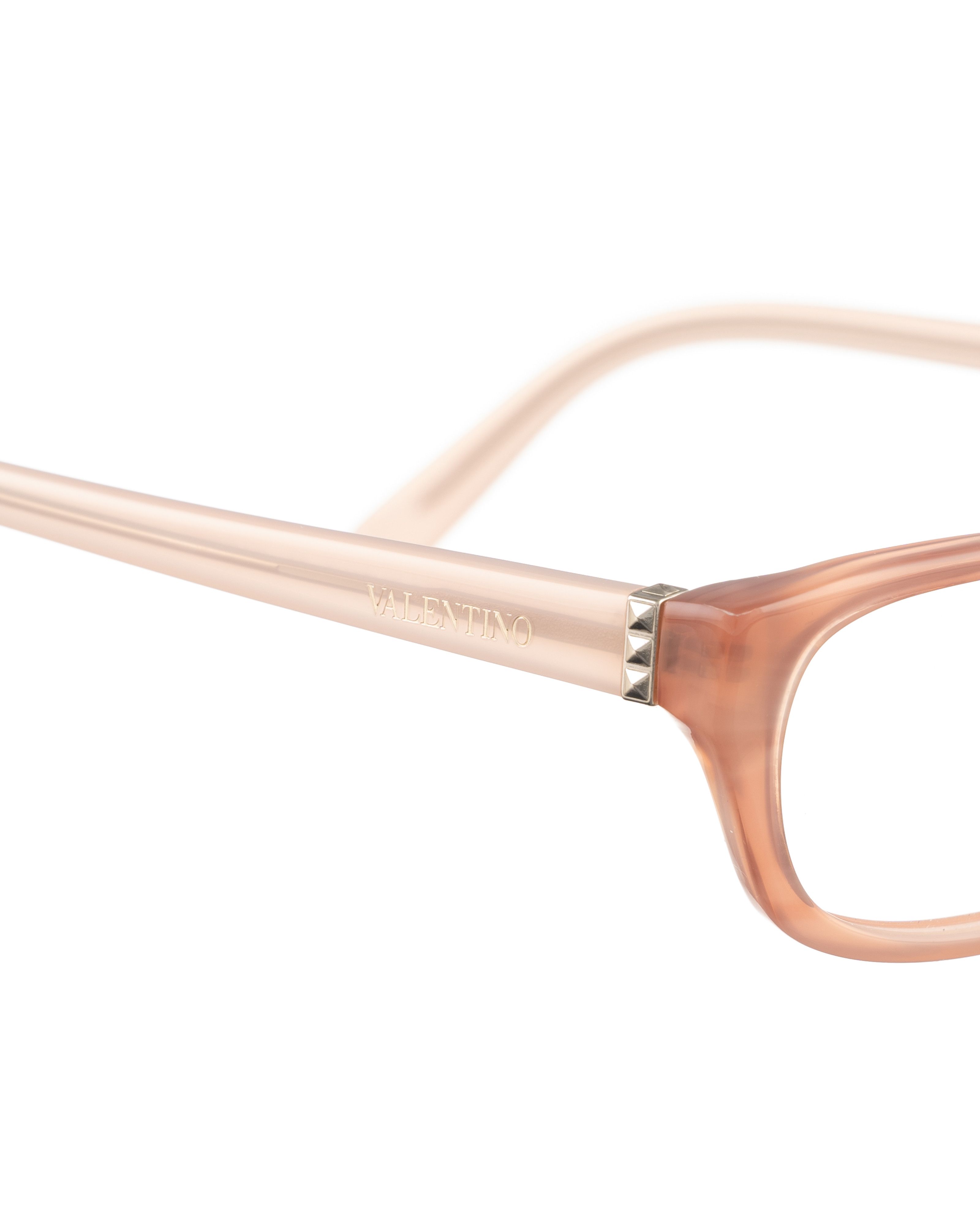 Valentino Valentino 00s Pink Beige Transparent Plastic Glasses Size ONE SIZE - 3 Thumbnail