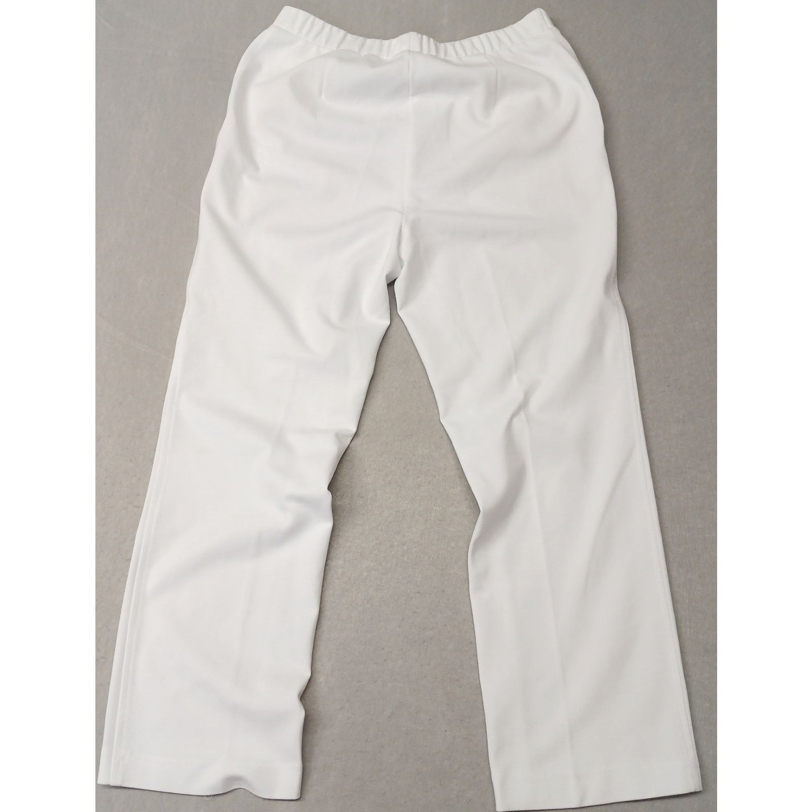 Other Allison Daley (10) White Soft Stretch Wide Leg Trousers Size 32" / US 10 / IT 46 - 9 Thumbnail