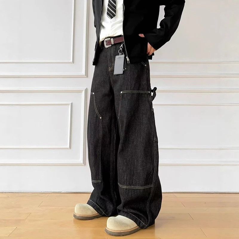 Jean Patchwork Casual Streetwear Jeans Size US 33 - 5 Thumbnail