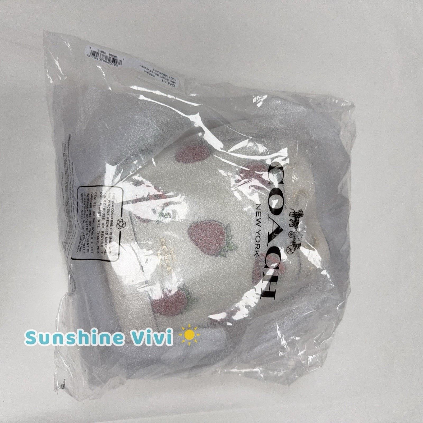 Coach NWT COACH Mini Bucket Bag Strawberry CAL11 Gold/Chalk Multi Size ONE SIZE - 12 Thumbnail
