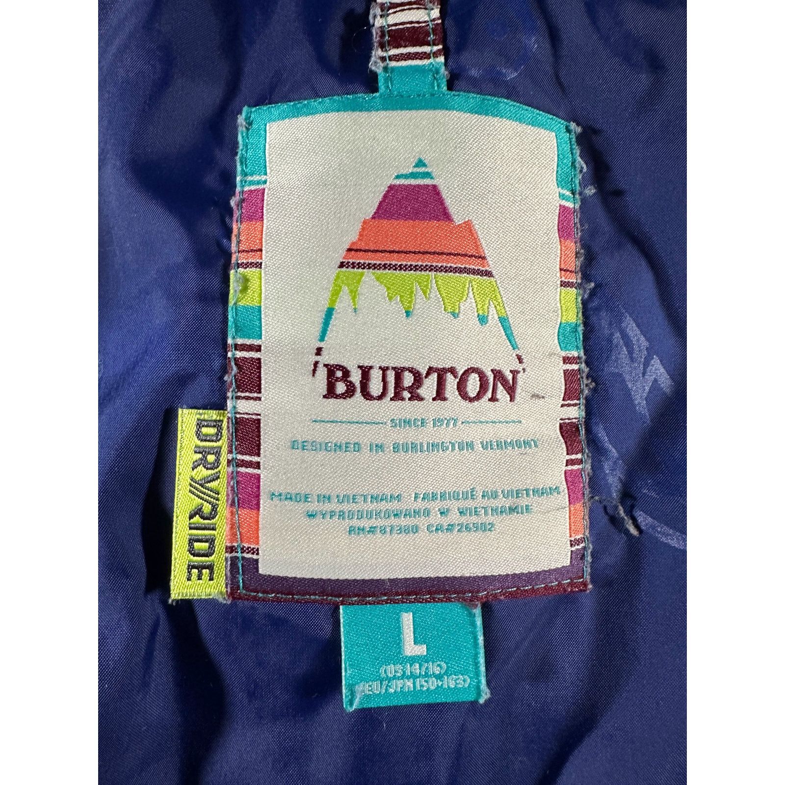 Burton Burton Girls Dryride Aubrey Park Winter Snowboarding Jacket Size L / US 10 / IT 46 - 10 Thumbnail