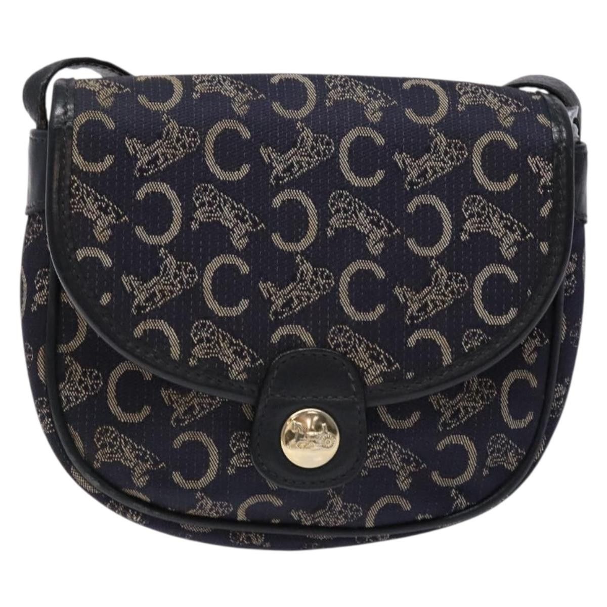 Celine CELINE C Sulky Shoulder Bag Canvas Navy Gold Size ONE SIZE - 2 Thumbnail