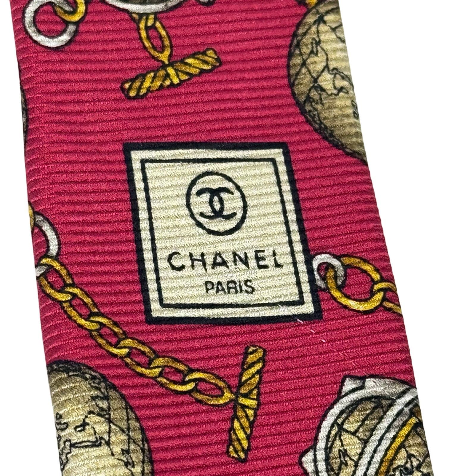 Chanel Chanel Globe Pattern Tie Size ONE SIZE - 12 Thumbnail