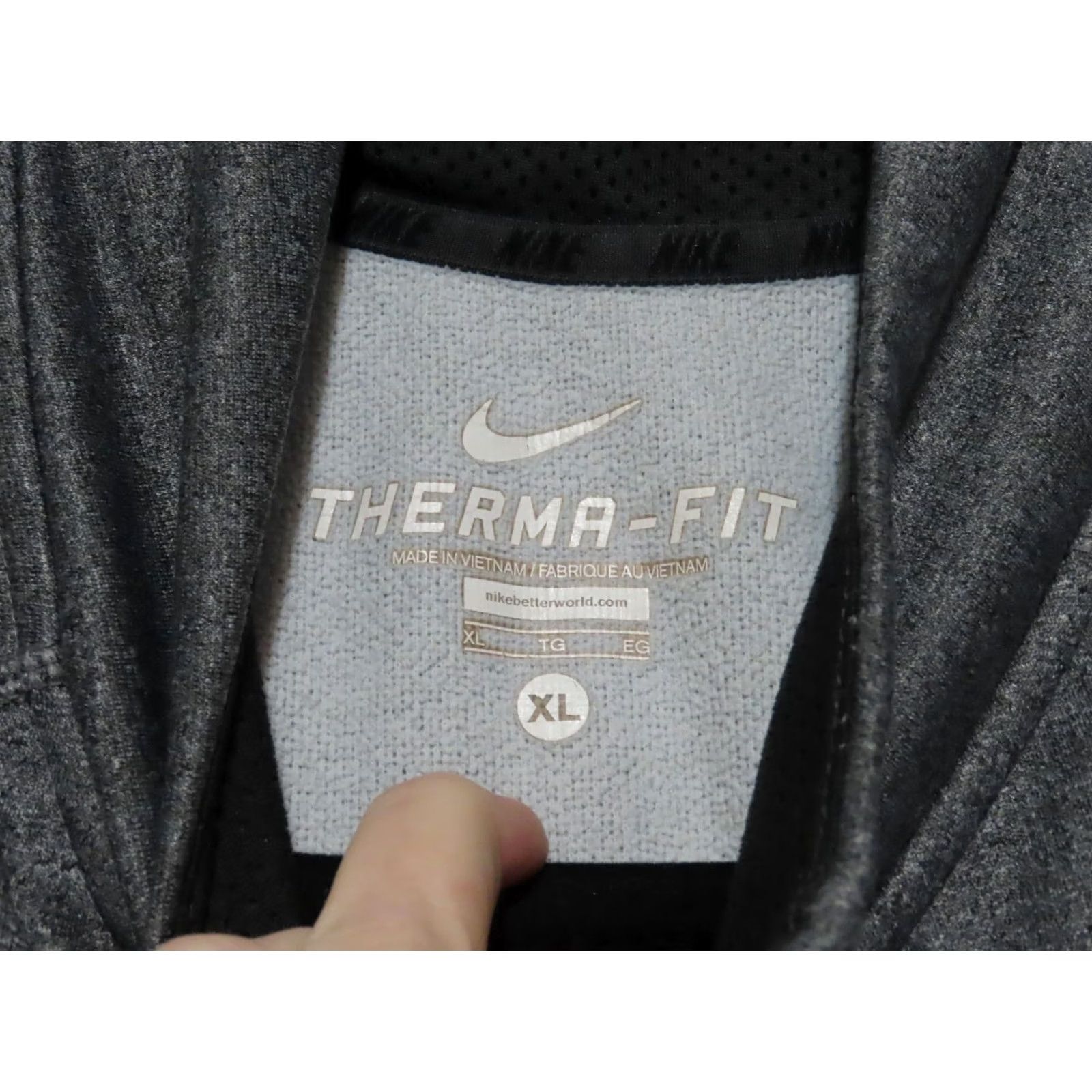 Nike Nike Men's XL Therma-Fit 1/4 Zip Pullover Sweatshirt Gray Size US XL / EU 56 / 4 - 4 Thumbnail