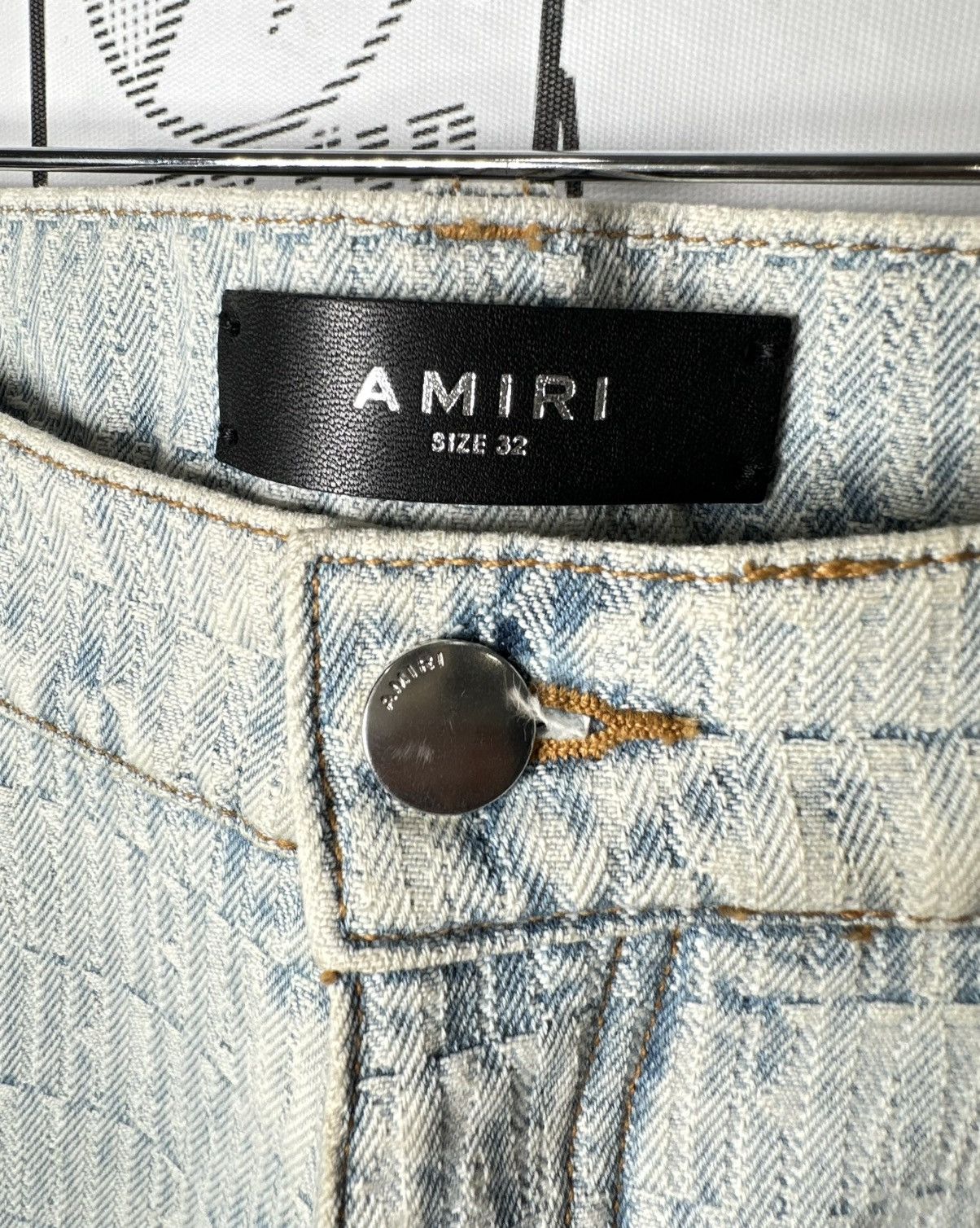 Amiri Amiri Jacquard Logo Carpenter Pants Light Indigo Size 32 Size US 34 / EU 50 - 12 Thumbnail