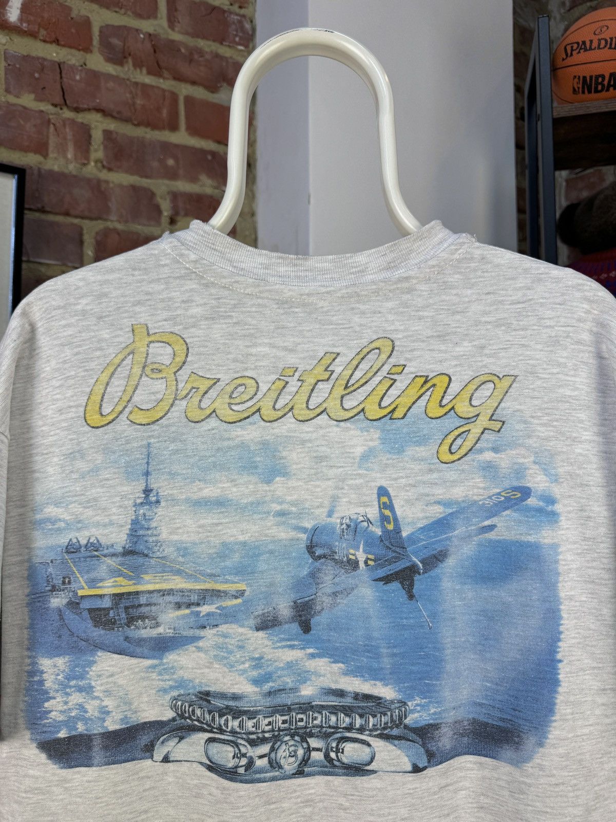 Breitling × Hanes × Vintage Breitling Swiss Chronographs Vintage Hanes T-Shirt Size US L / EU 52-54 / 3 - 11 Thumbnail