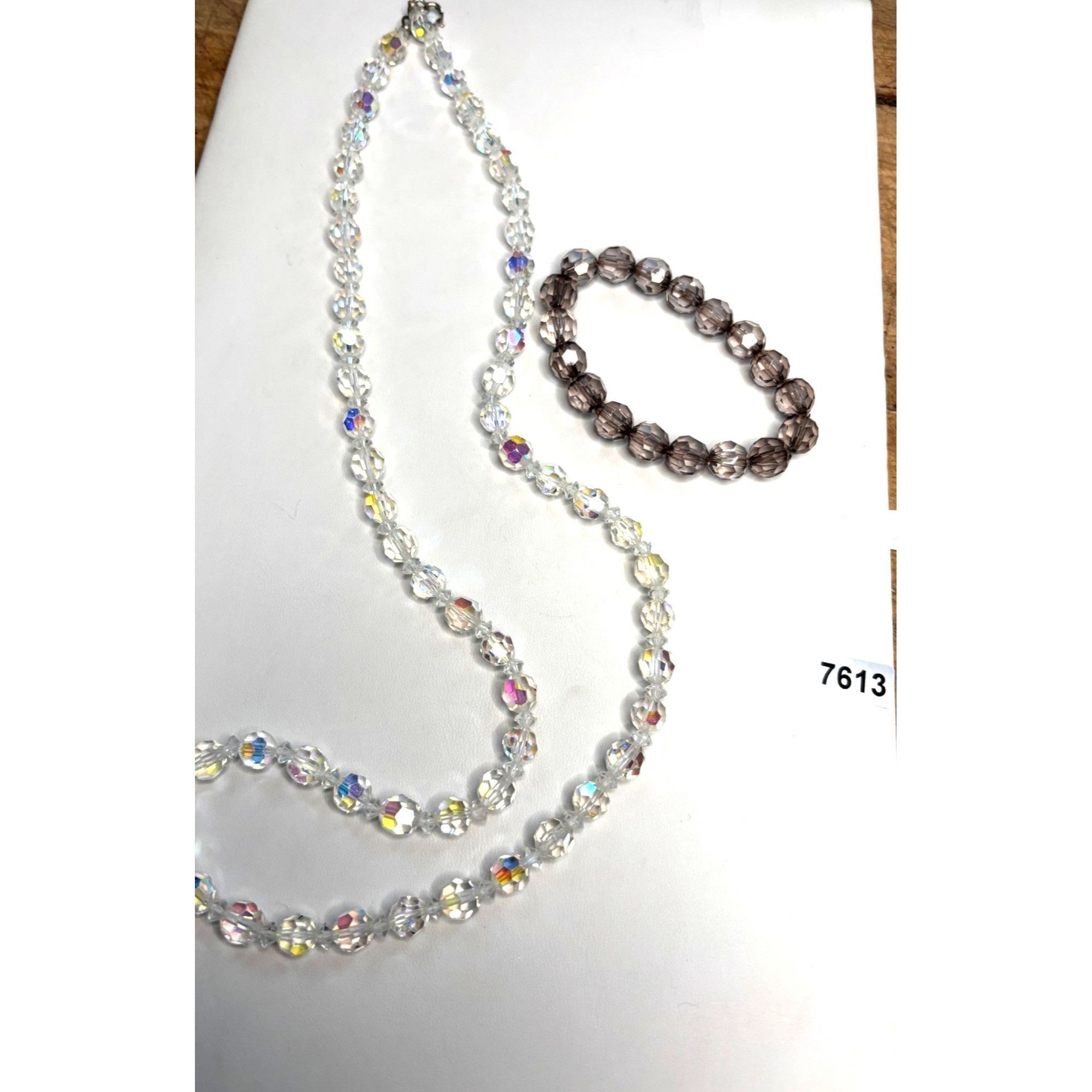 Other Vintage Crystal Beaded Necklace & Bracelet Set Size ONE SIZE - 2 Thumbnail
