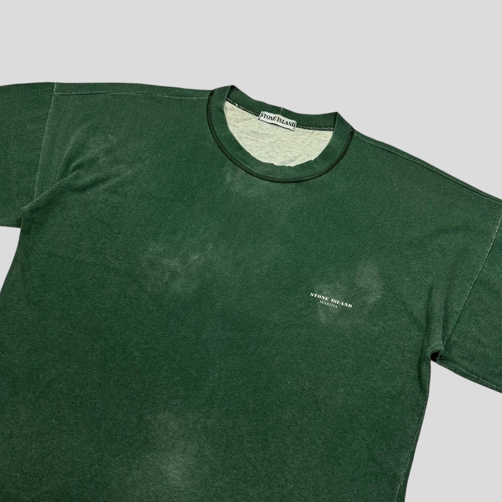 Stone Island Stone Island 1989 Marina Stripe Green Logo T-shirt - M (L) Size US M / EU 48-50 / 2 - 2 Thumbnail