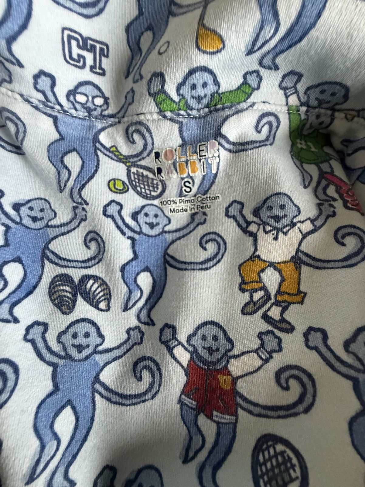 Other Roller Rabbit CT Greenwich Monkey Polo Pajama Top Limited Size S / US 4 / IT 40 - 8 Thumbnail