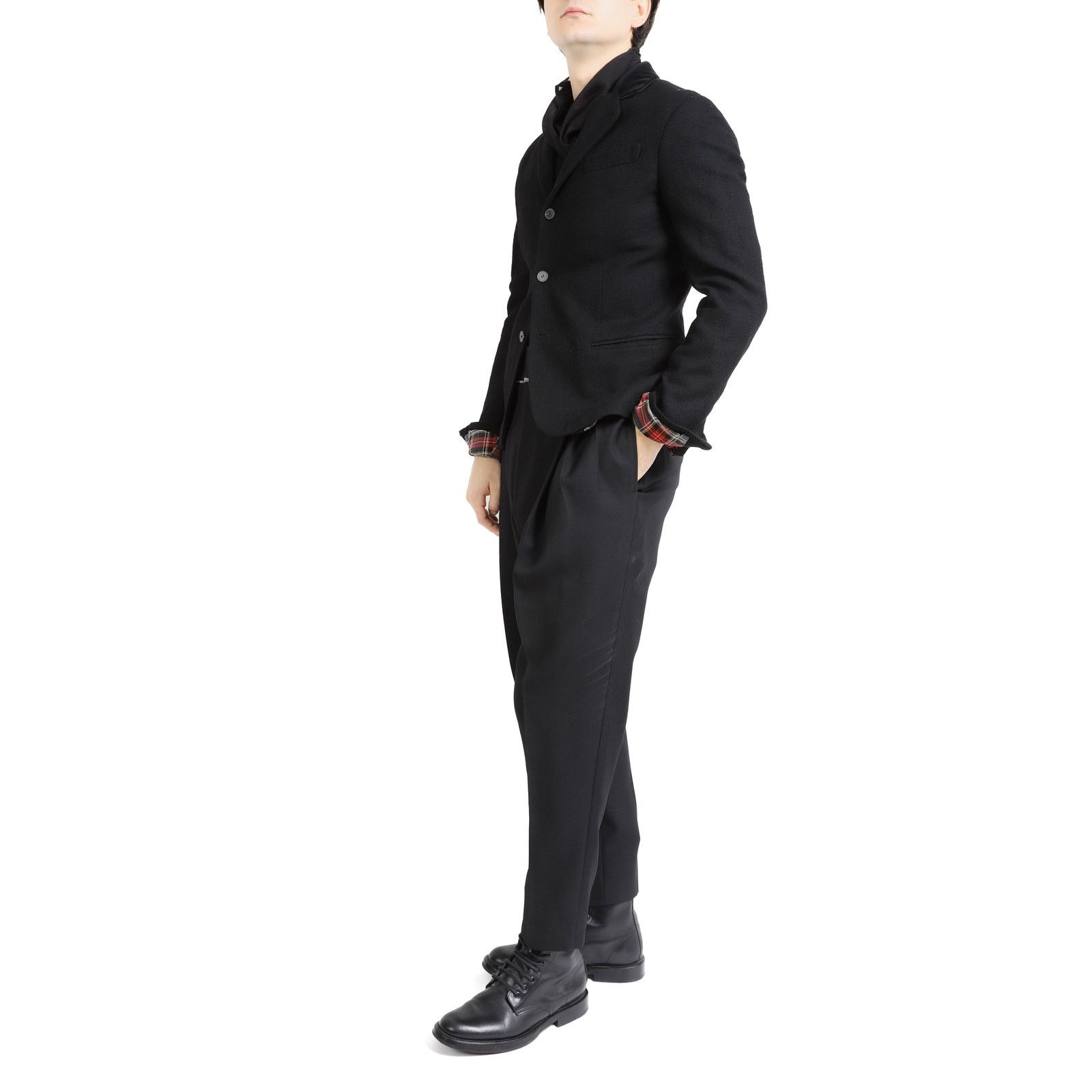 Haider Ackermann FW17 Velvet Collar Blazer in Black Wool Size 48R - 5 Thumbnail