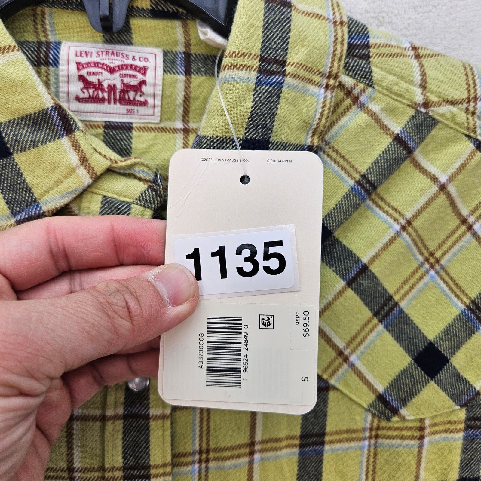 Levi's LEVI'S DYLAN WOMEN'S SMALL OVERSIZED WESTERN SHIRT PLAID Size S / US 4 / IT 40 - 5 Thumbnail