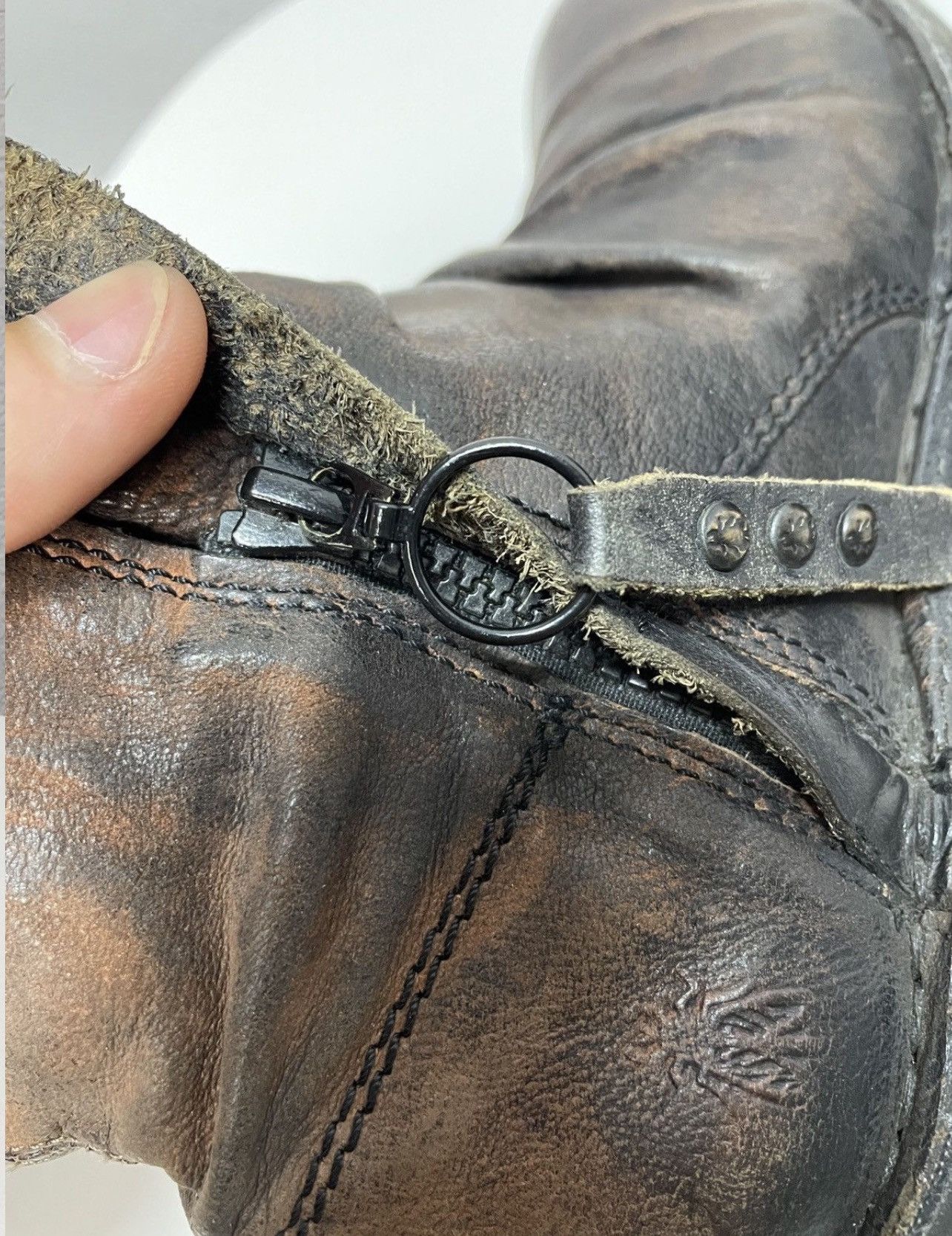 If Six Was Nine Vintage Italian AS 98 Rick Owens Style Leather Biker Boots Size US 8 / IT 38 - 10 Thumbnail