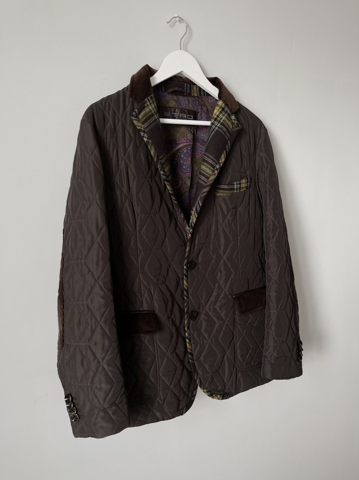 Etro Etro Milano Paisley Brown Quilted Blazer Jacket Coat Size US L / EU 52-54 / 3 - 2 Thumbnail