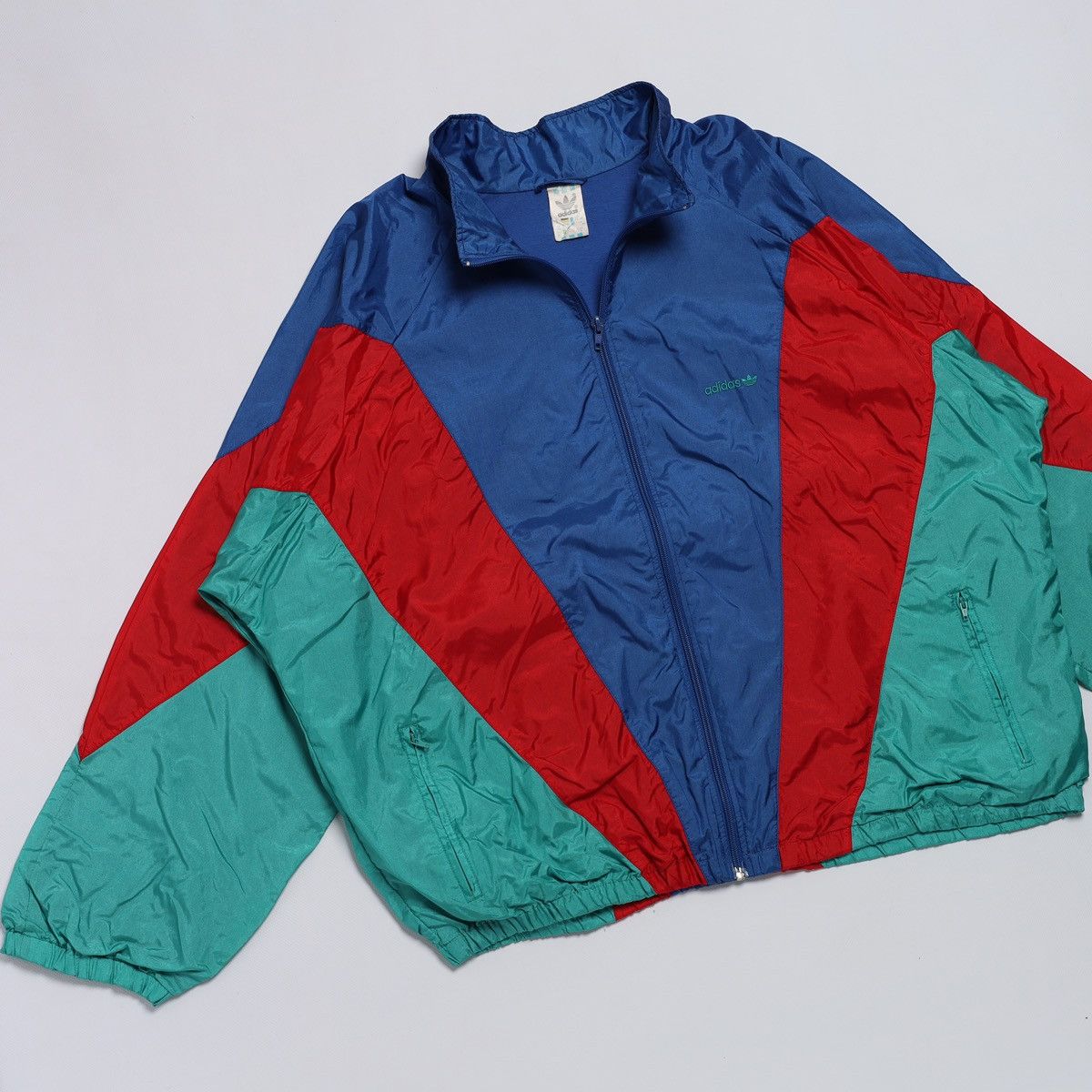 Adidas Vintage Adidas Zip Track Top Jacket Red Green Blue 90s Size US L / EU 52-54 / 3 - 7 Thumbnail