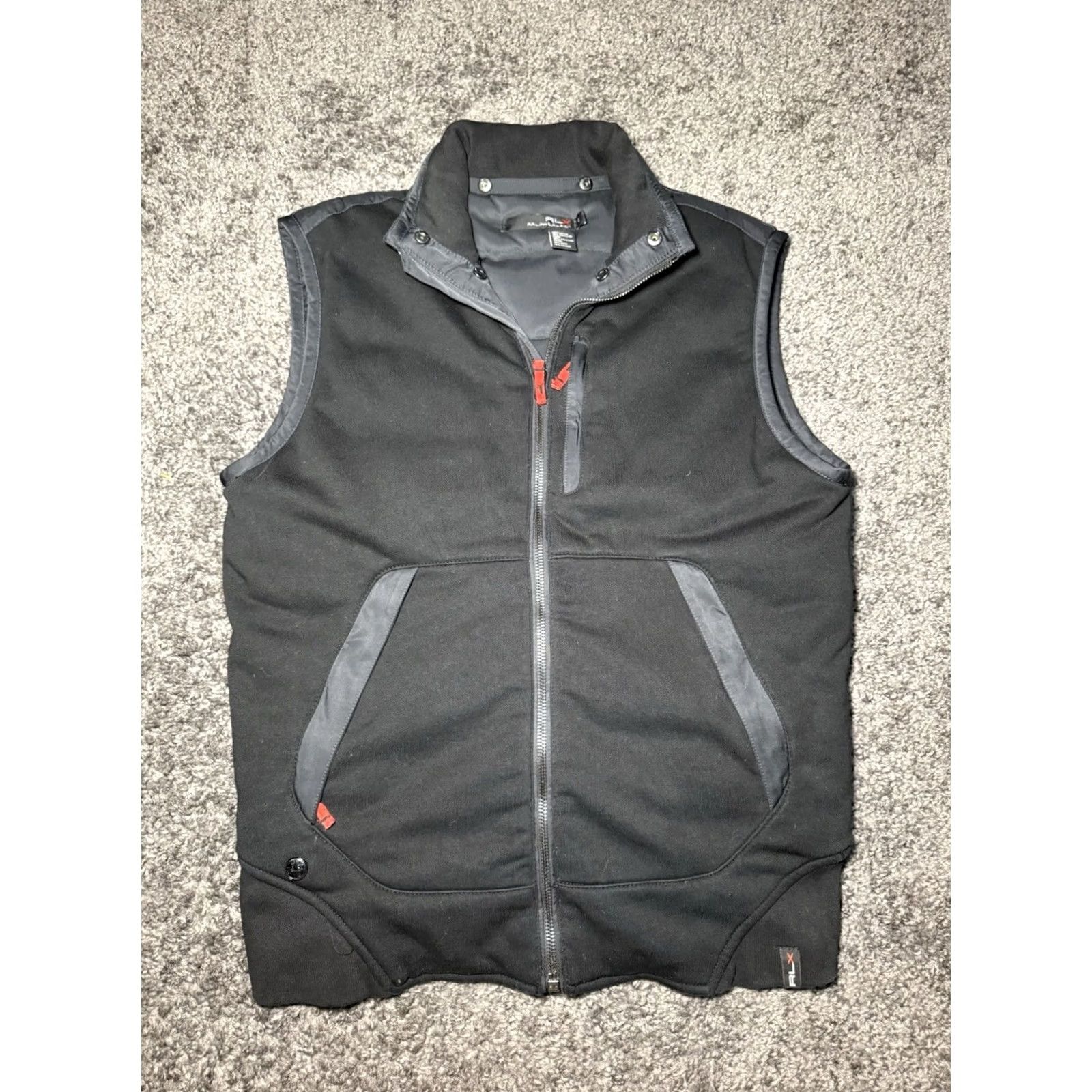 RLX Ralph Lauren RLX Ralph Lauren Polo Men’s Small Black Down Filled Knit Puffer Golf Vest Size US S / EU 44-46 / 1 - 2 Thumbnail