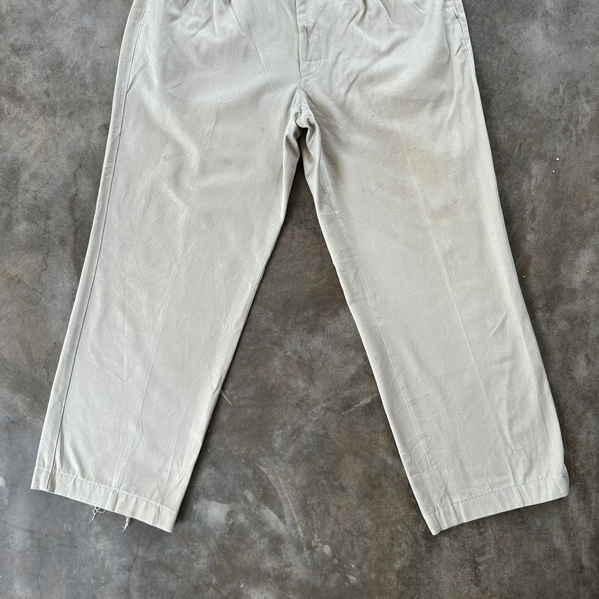 Japanese Brand × Vintage Vintage Rocky Rabbit Distressed Beige Casual Trousers Pant Size US 33 - 3 Thumbnail