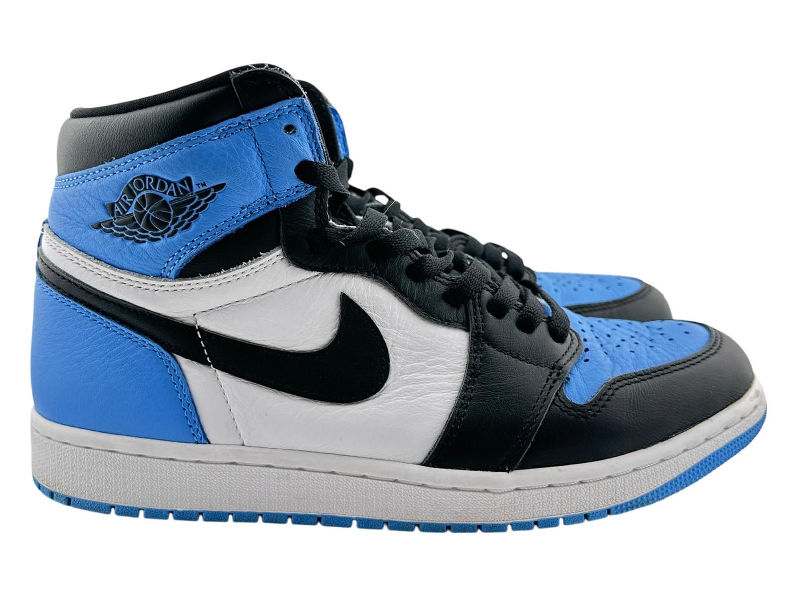 Nike Air Jordan 1 UNC Toe Black Blue White Used No Box Size US 9 / EU 42 - 3 Thumbnail