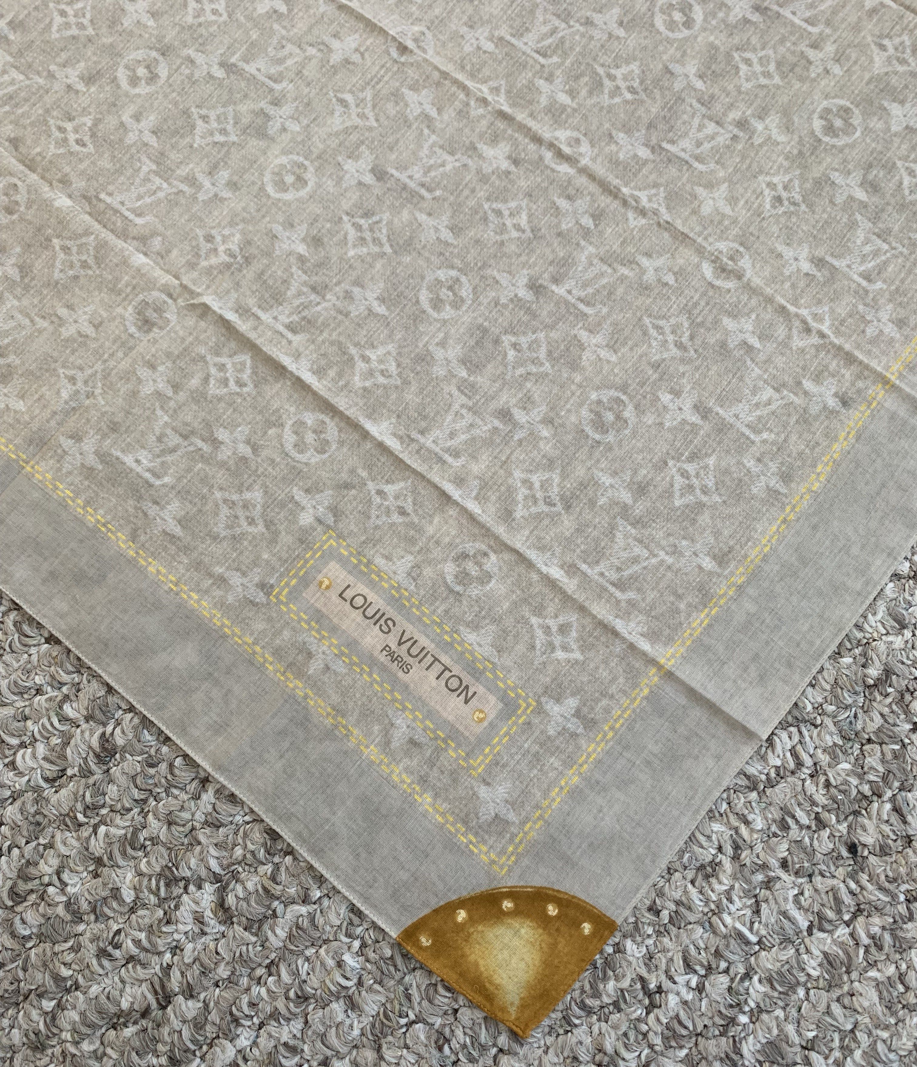 Louis Vuitton NEW S/S 2006 Louis Vuitton Denim Monogram Scarf Size ONE SIZE - 4 Thumbnail