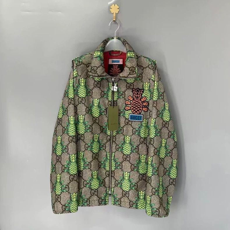 Windbreaker Bengal Gucci Jacket Gucci Pineapple Series Full Logo