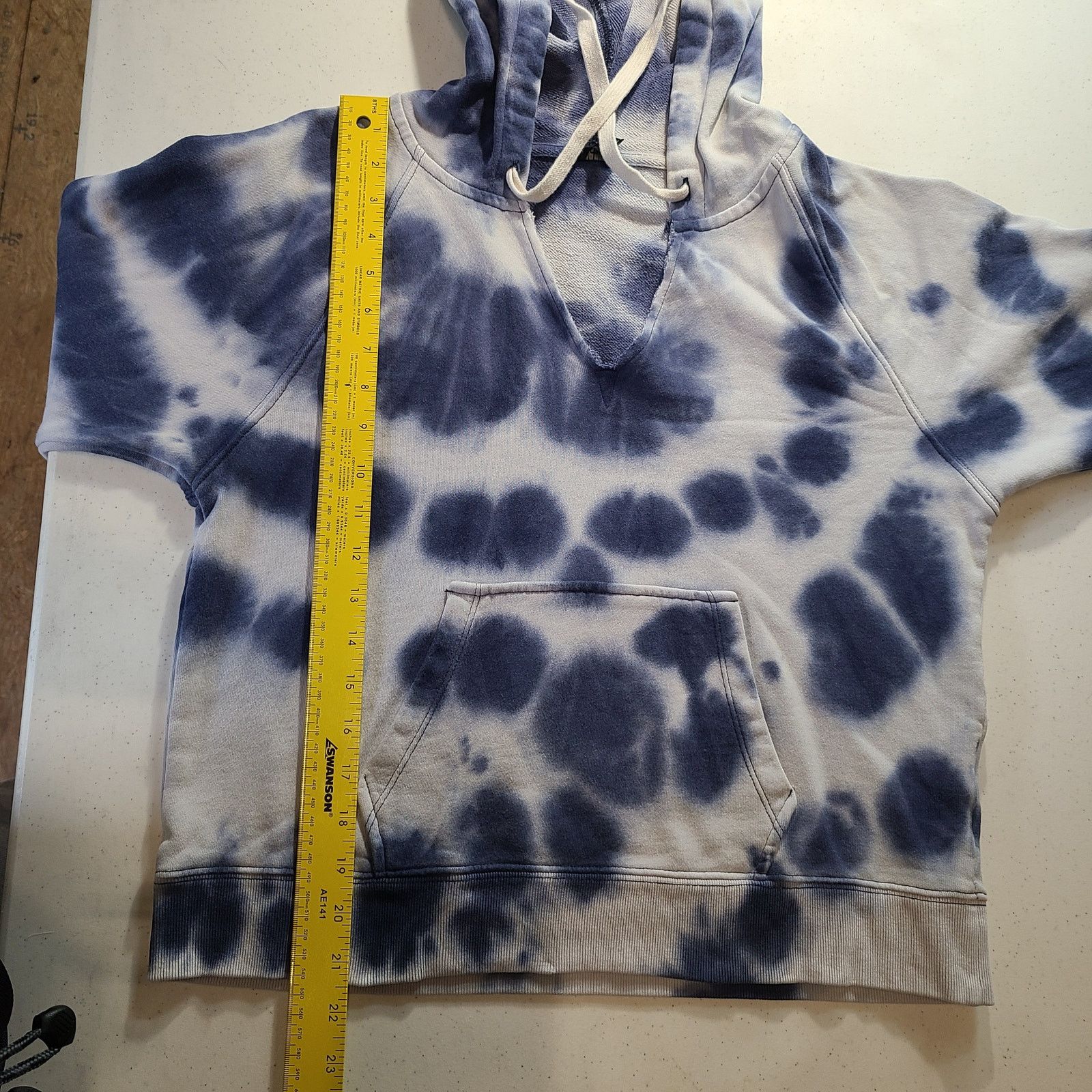J.Crew Tie Dye Distressed Hooded Sweatshirt Cotton Hoddie M 2594 Size M / US 6-8 / IT 42-44 - 6 Thumbnail