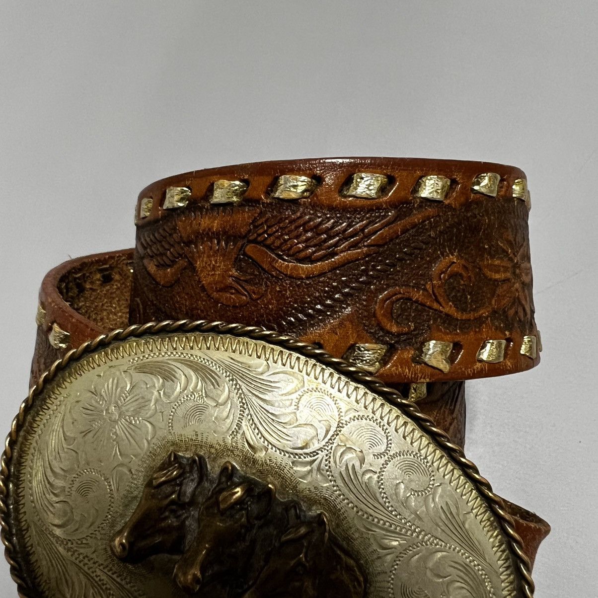 Cowboy Equipment × Japanese Brand × Vintage Leather belt vintage y2k cowboy buckle Size ONE SIZE - 6 Thumbnail