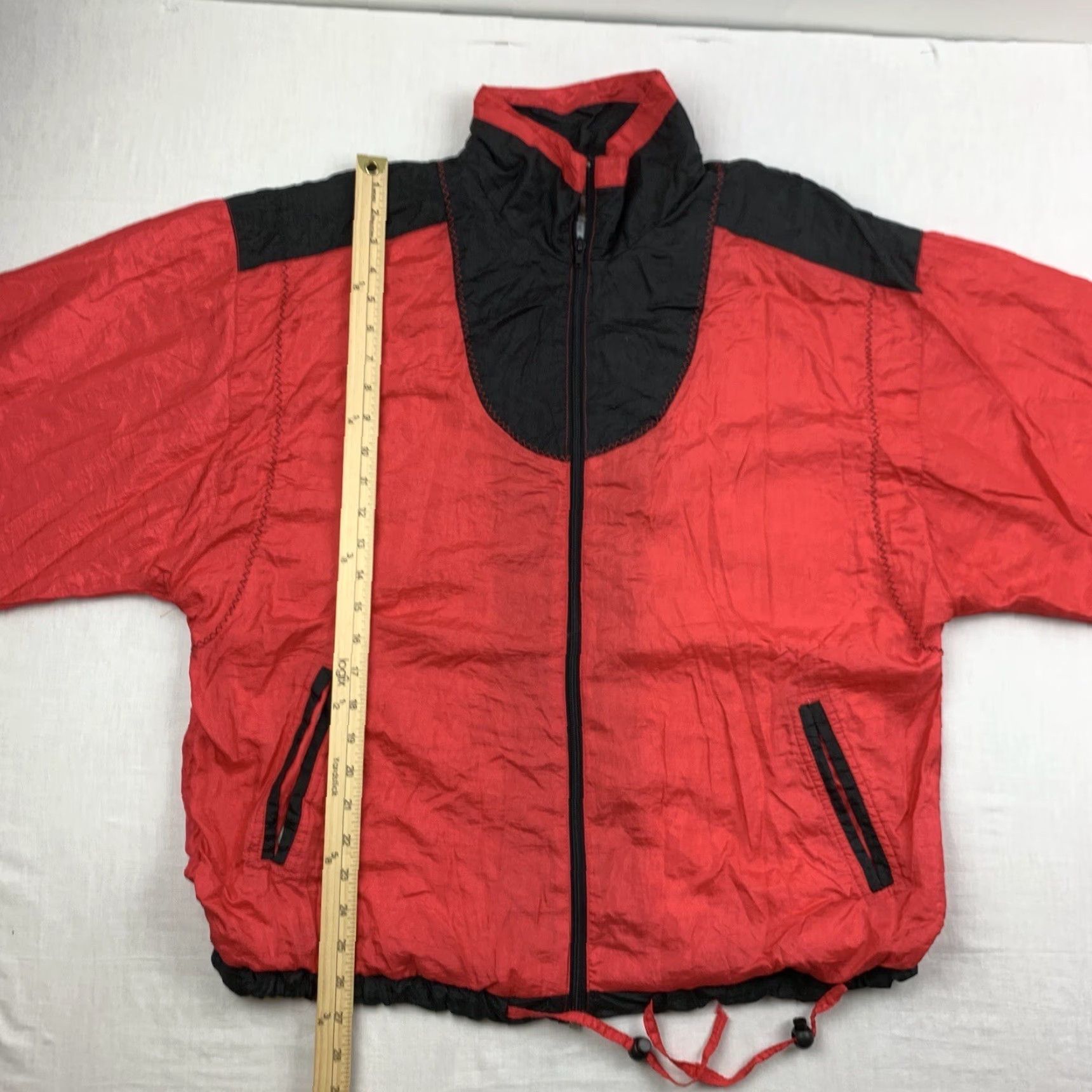 Vintage VINTAGE Active Stuff Windbreaker Jacket Adult Large Red 1980s Lightweight Men L Windbreaker Red 1980s Mens Size US L / EU 52-54 / 3 - 5 Thumbnail