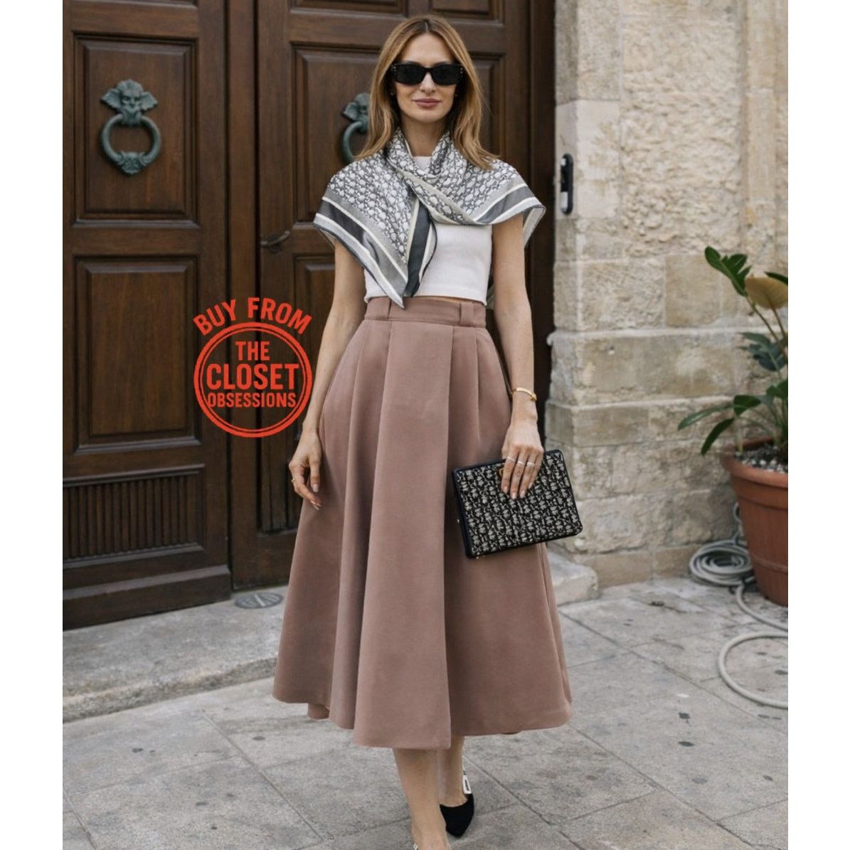 Zara ZARA Wool Blend Midi Skirt NWT Quiet Luxury High Waist Size 32" / US 10 / IT 46 - 6 Thumbnail