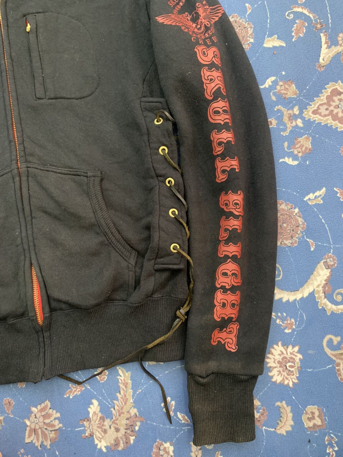 Hysteric Glamour Japanese Brand SKULL FLIGHT Rider Affliction Flak Sweater Size US M / EU 48-50 / 2 - 4 Thumbnail