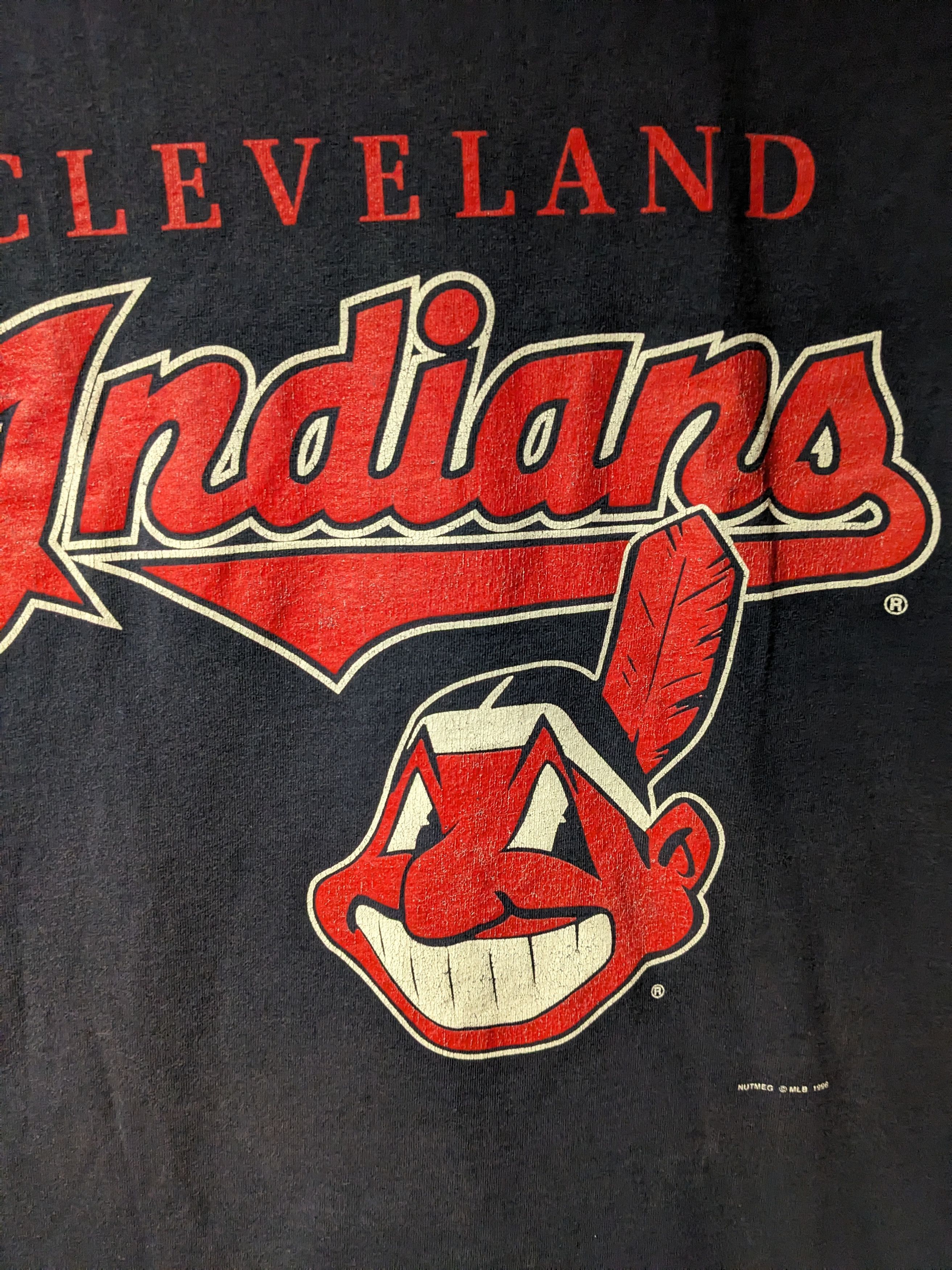 MLB × Vintage Vintage 1996 Cleveland Indians MLB Baseball Sports T-Shirt Size US L / EU 52-54 / 3 - 2 Thumbnail
