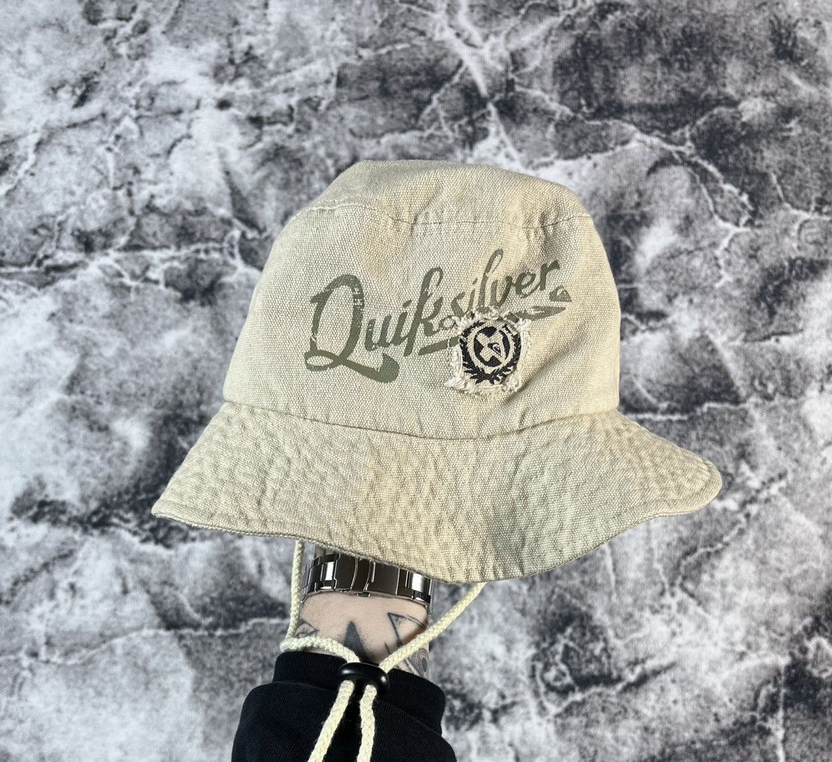 Quiksilver Vintage Quiksilver Bucket Hat Beige Surf Y2K Cotton Size ONE SIZE - 1 Thumbnail