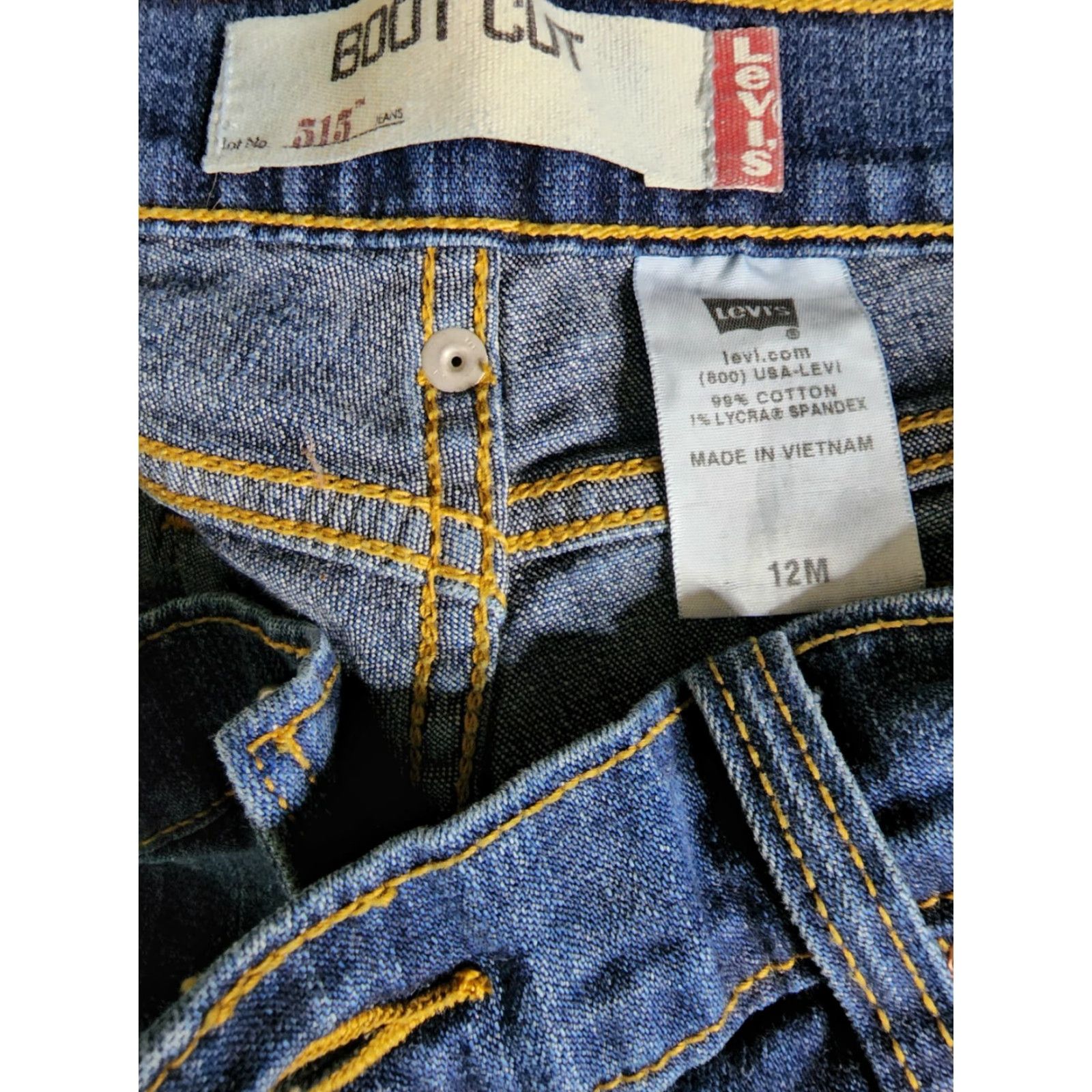 Levi's Levi's 515 Bootcut Jeans Size 12 Women's Distressed Rocker Studded blue Denim Regular fits Size 34" / US 12 / IT 48 - 5 Thumbnail