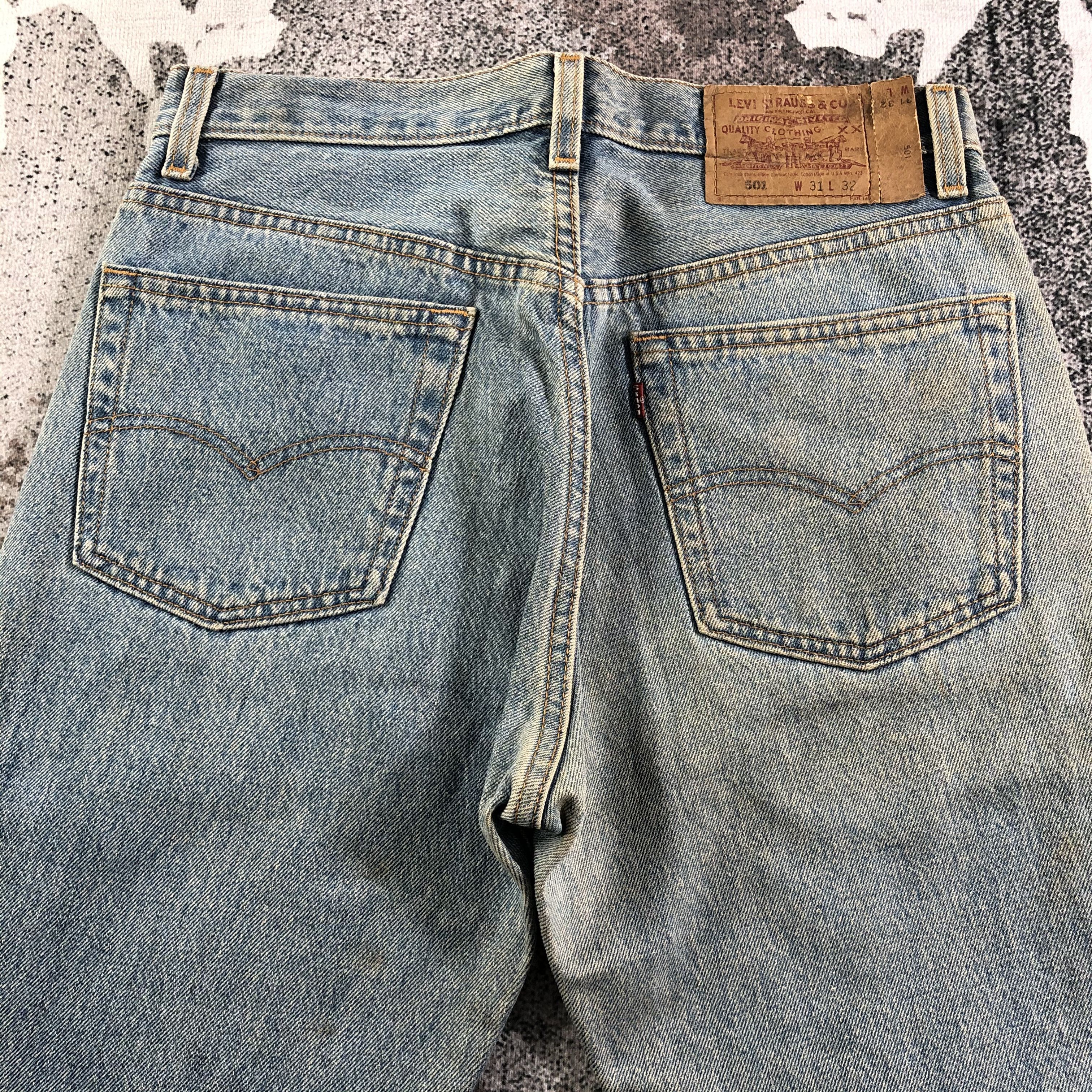 Levi's Vintage 90s Levis Jeans Medium Wash Denim KJ2902 Size US 31 - 4 Thumbnail