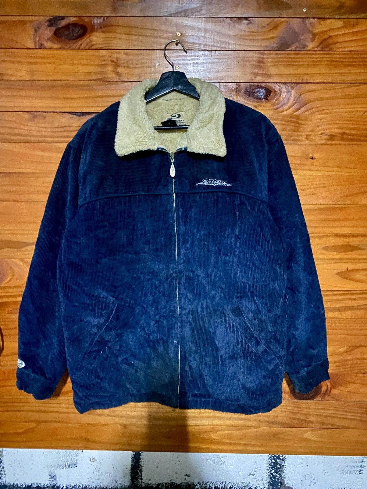 Vintage Vintage Piko Hawaiian Longboard Navy Corduroy Sherpa Jacket Size US M / EU 48-50 / 2 - 3 Thumbnail