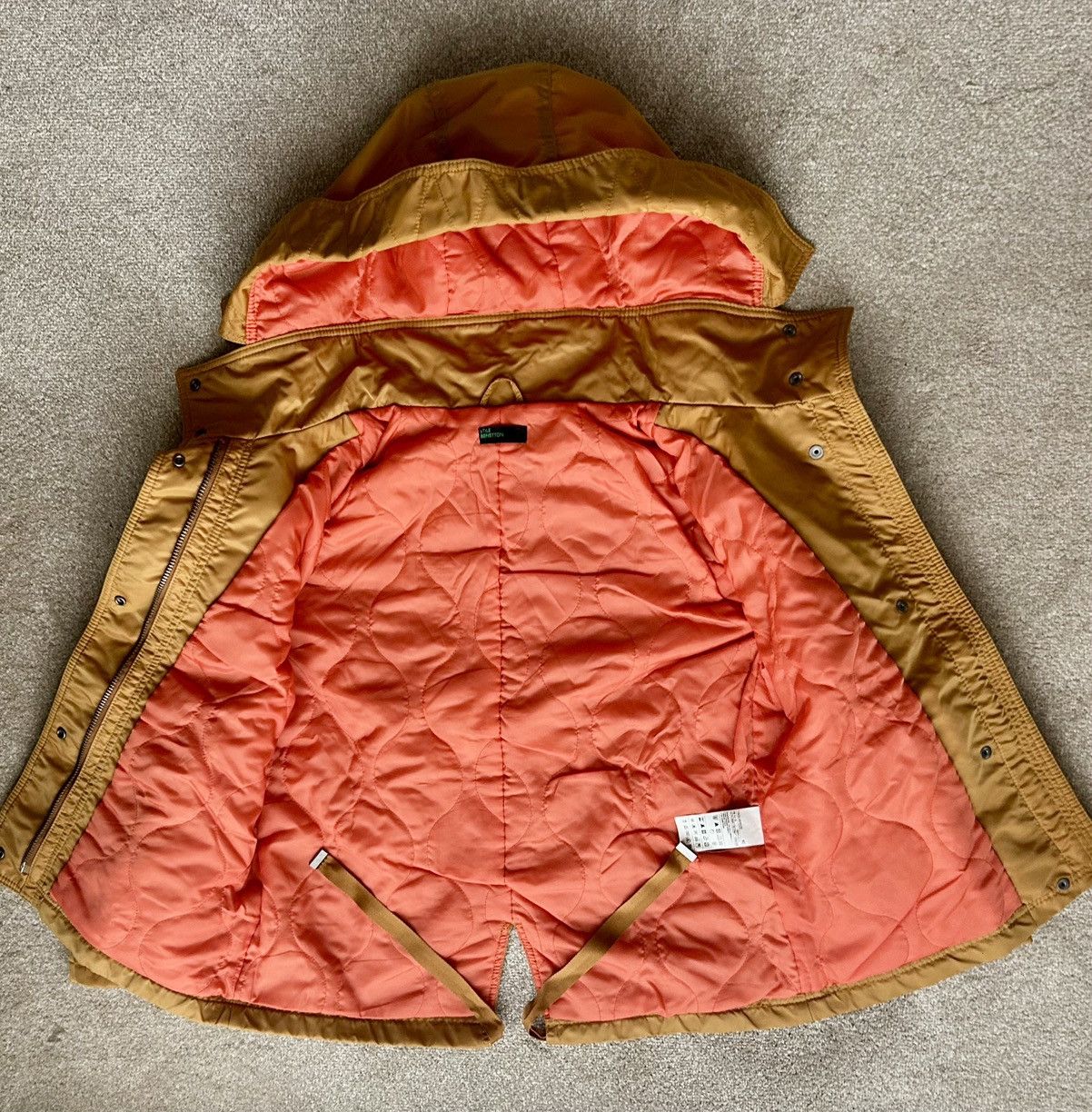 United Colors Of Benetton Benetton Mustard Yellow Hooded Jacket UK 8 Size S / US 4 / IT 40 - 4 Thumbnail
