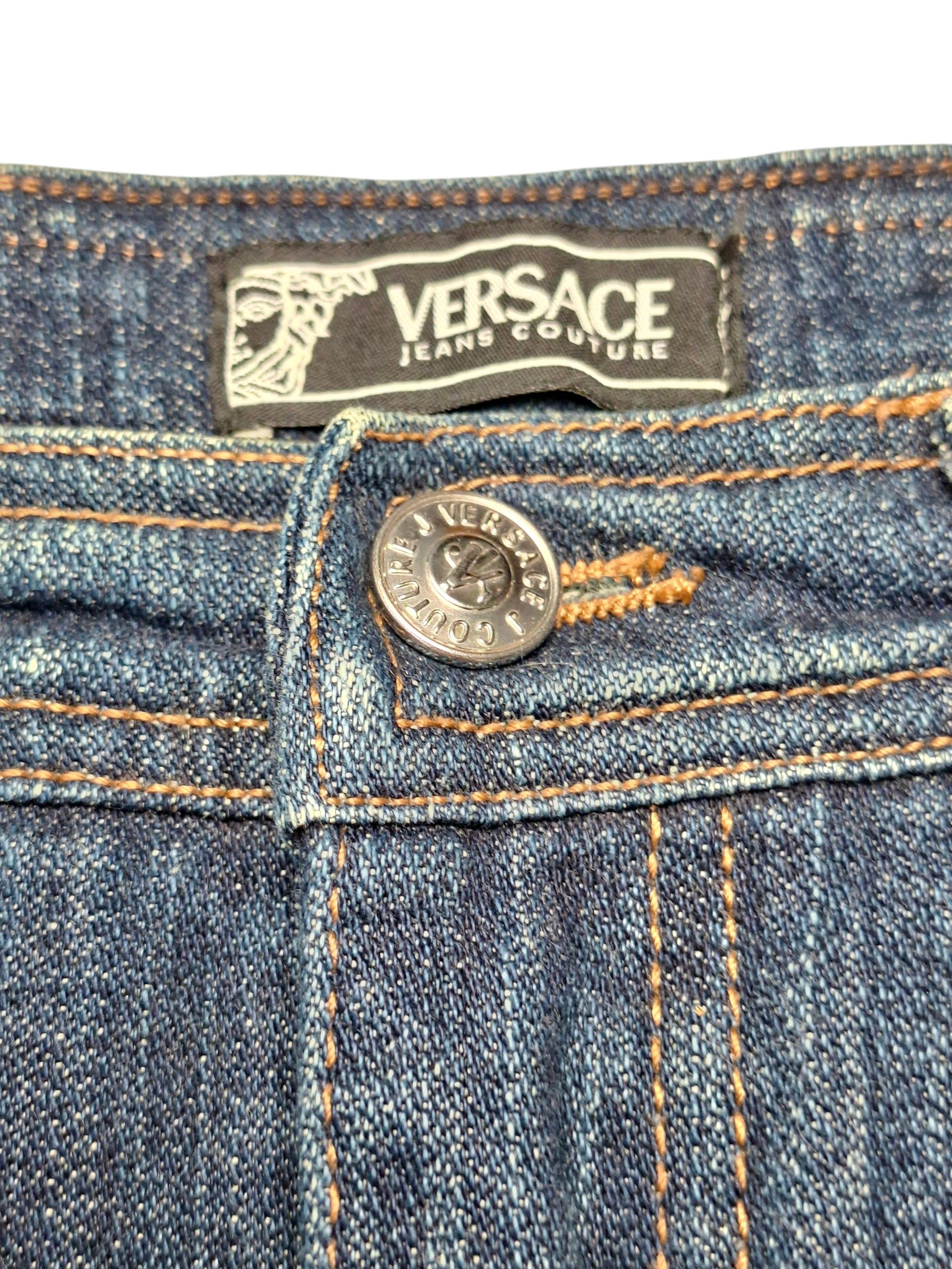 Versace Jeans Couture VTG 00s Versace Jeans Couture VJC Denim Skirt Archive Size 30" / US 8 / IT 44 - 9 Thumbnail